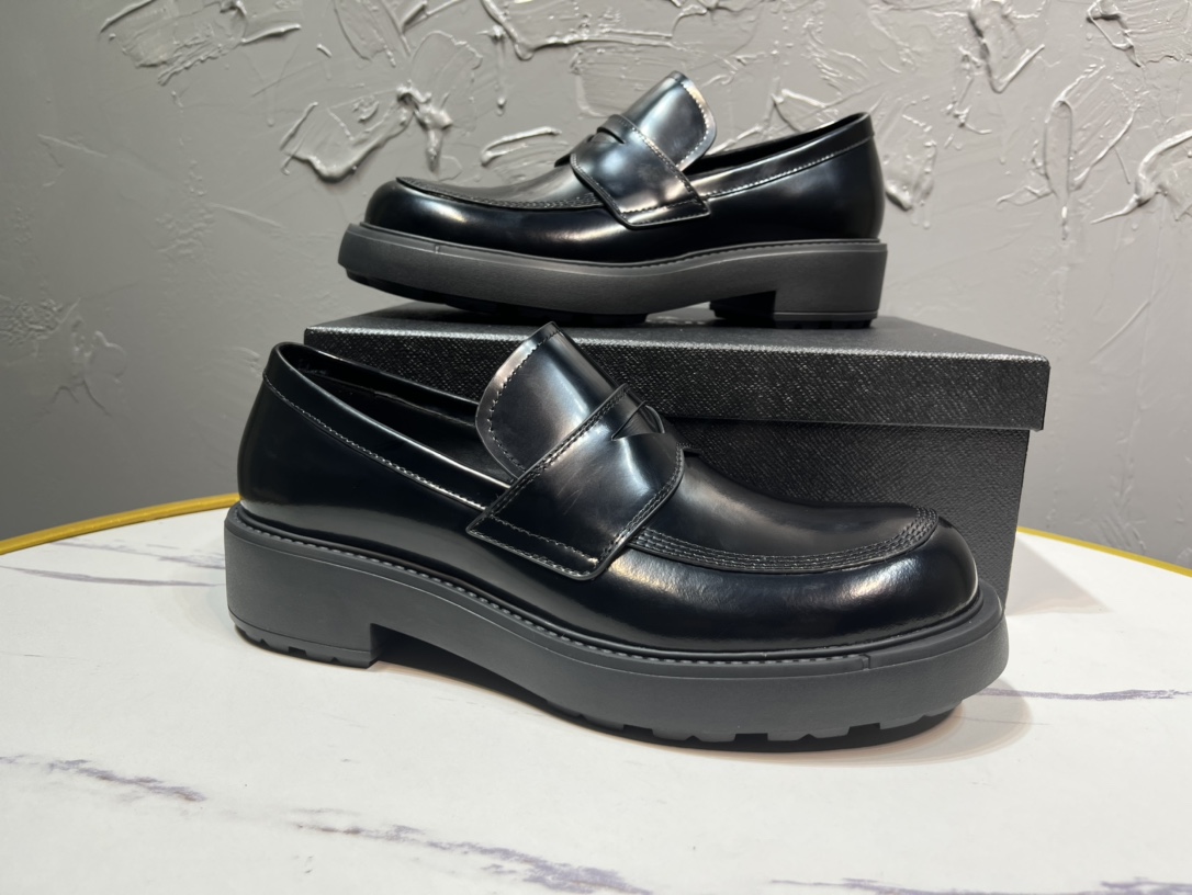 Adidas Prada Loafers Cow Leather M