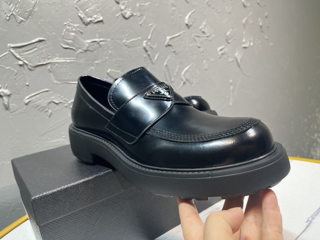 Adidas Prada Loafers Cow Leather M