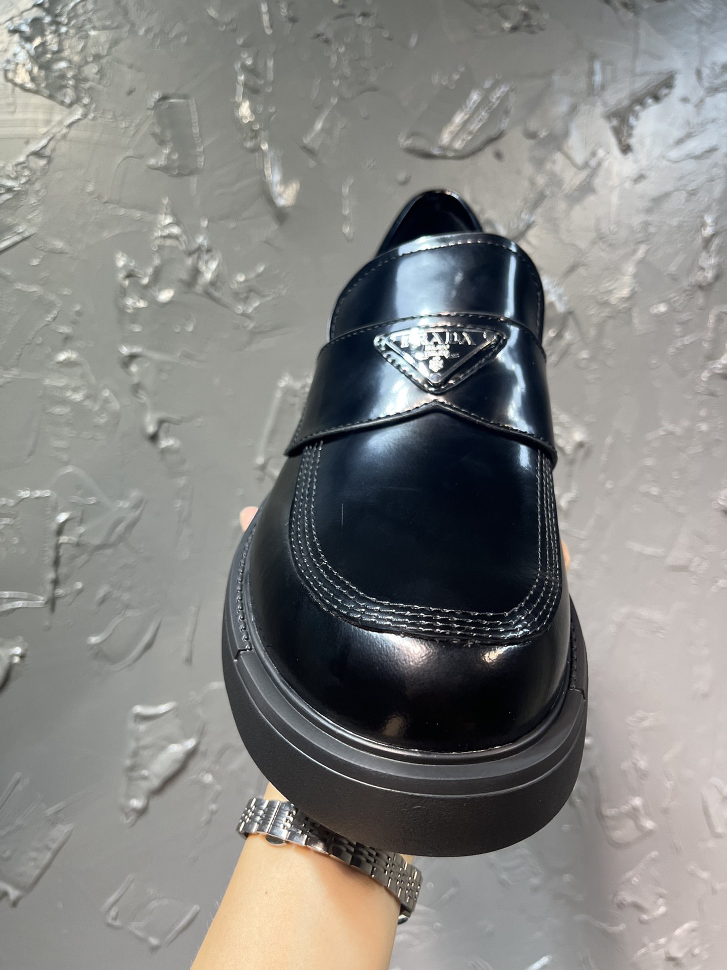 Adidas Prada Loafers Cow Leather M