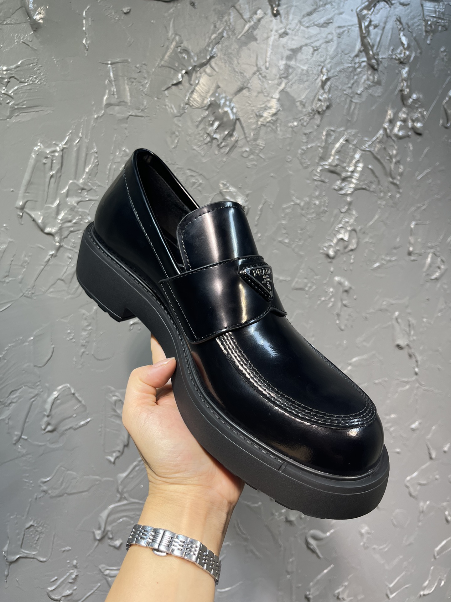 Adidas Prada Loafers Cow Leather M