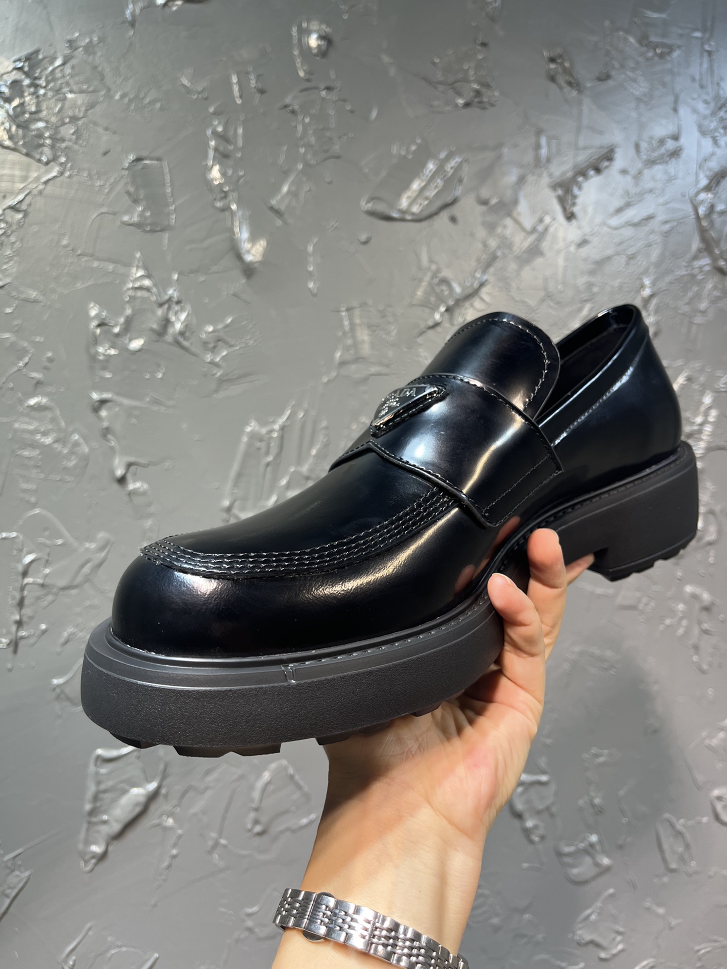 Adidas Prada Loafers Cow Leather M