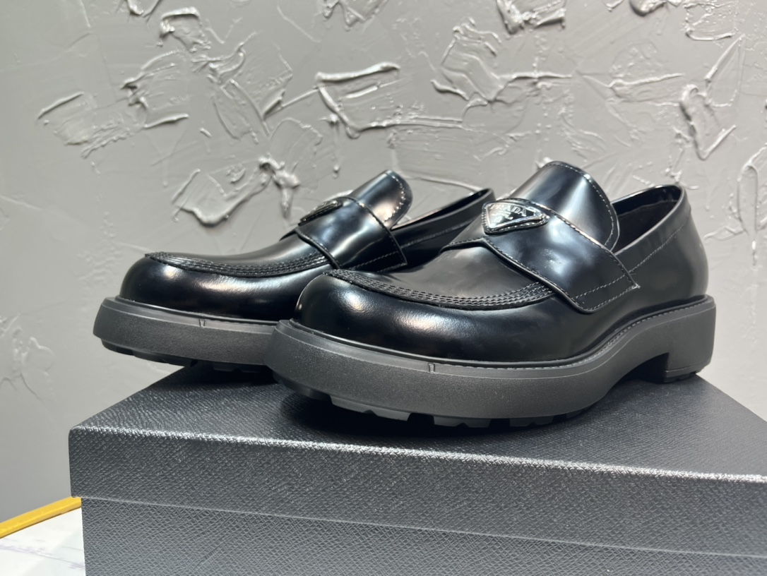 Adidas Prada Loafers Cow Leather M