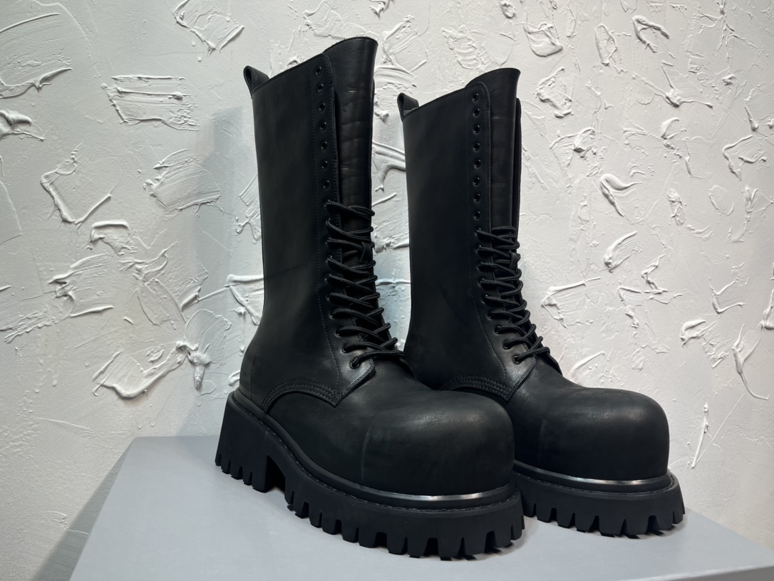 Balenciaga Male Boots Cow Leather M-l-s