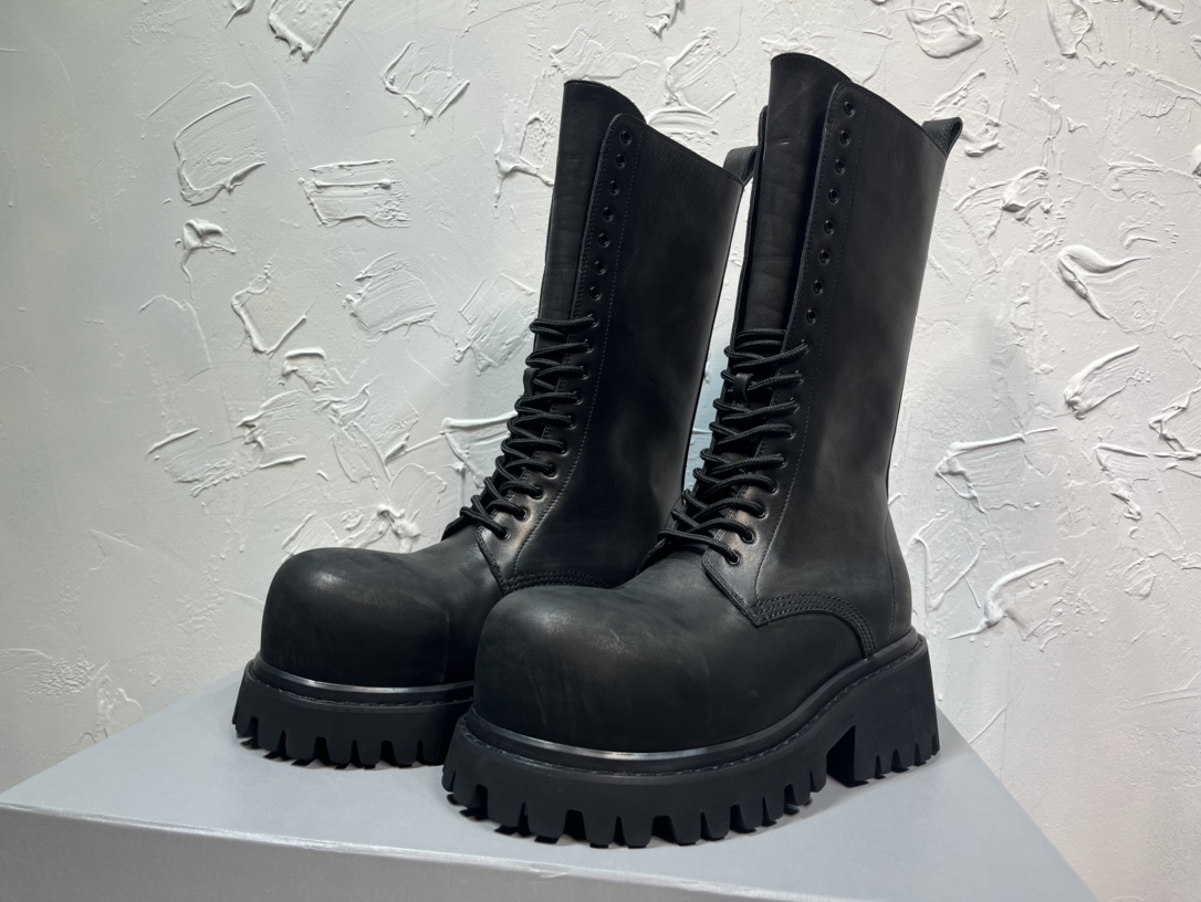 Balenciaga Male Boots Cow Leather M-l-s