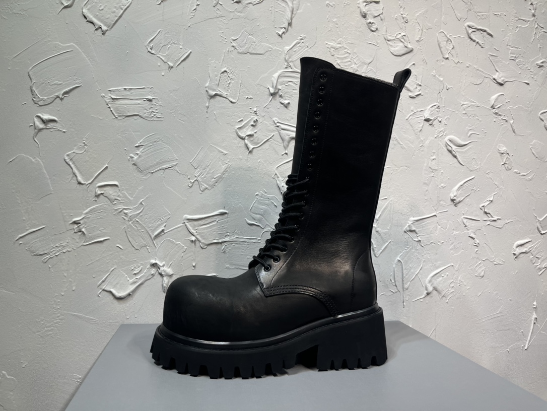 Balenciaga Male Boots Cow Leather M-l-s