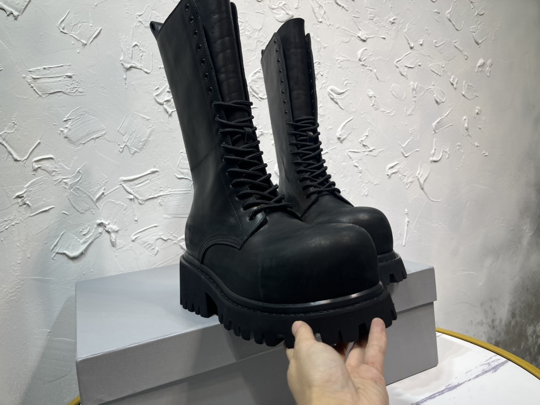 Balenciaga Male Boots Cow Leather M-l-s