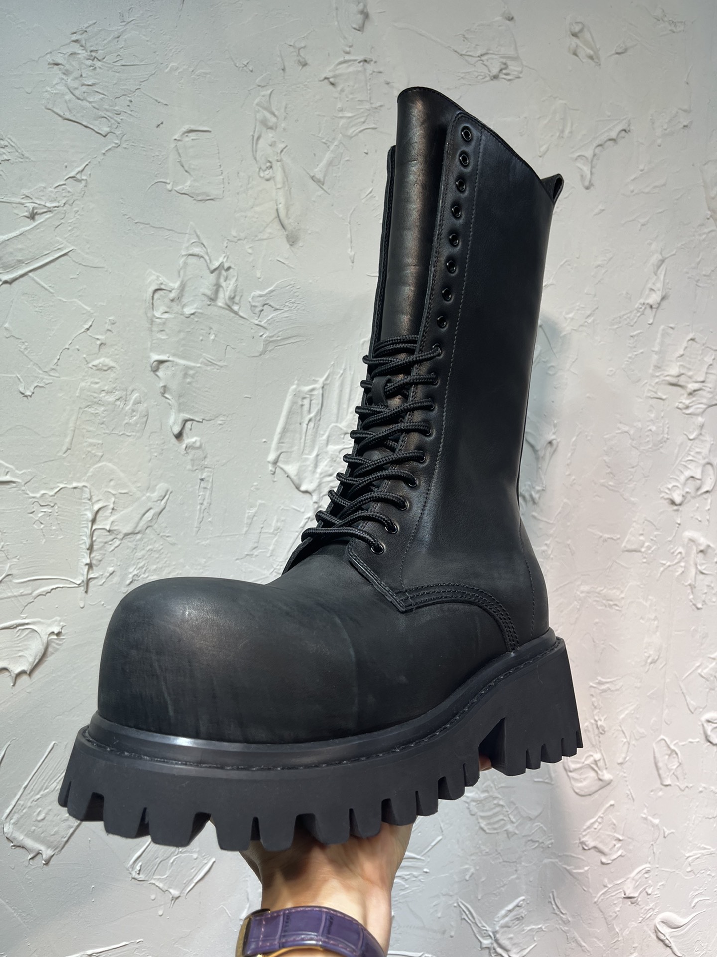 Balenciaga Male Boots Cow Leather M-l-s