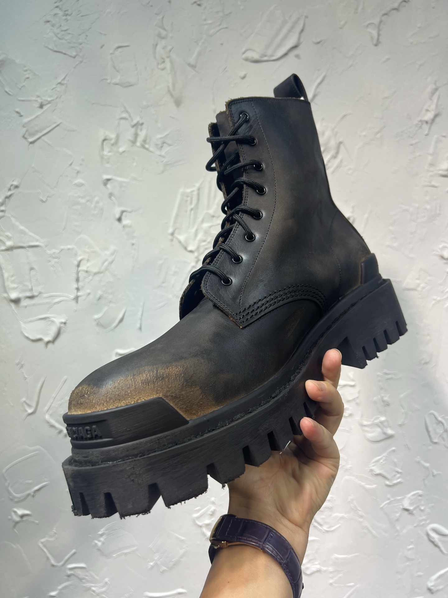 Balenciaga Male Boots Cow Leather 46-m-l-s