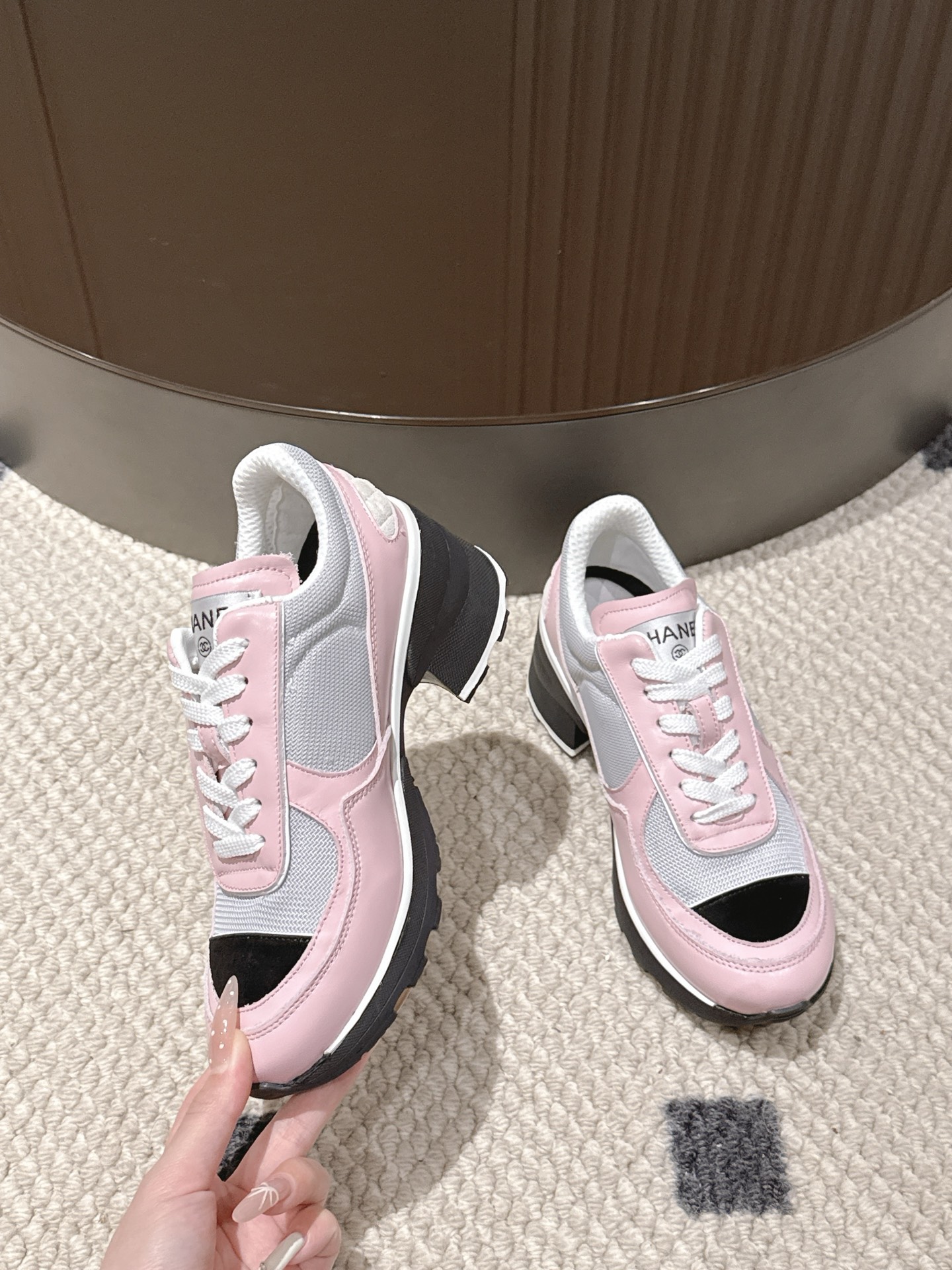 Chanel Female Sneakers Pink L