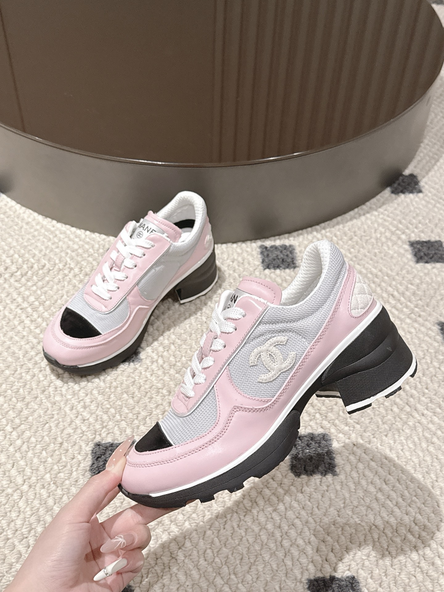 Chanel Female Sneakers Pink L