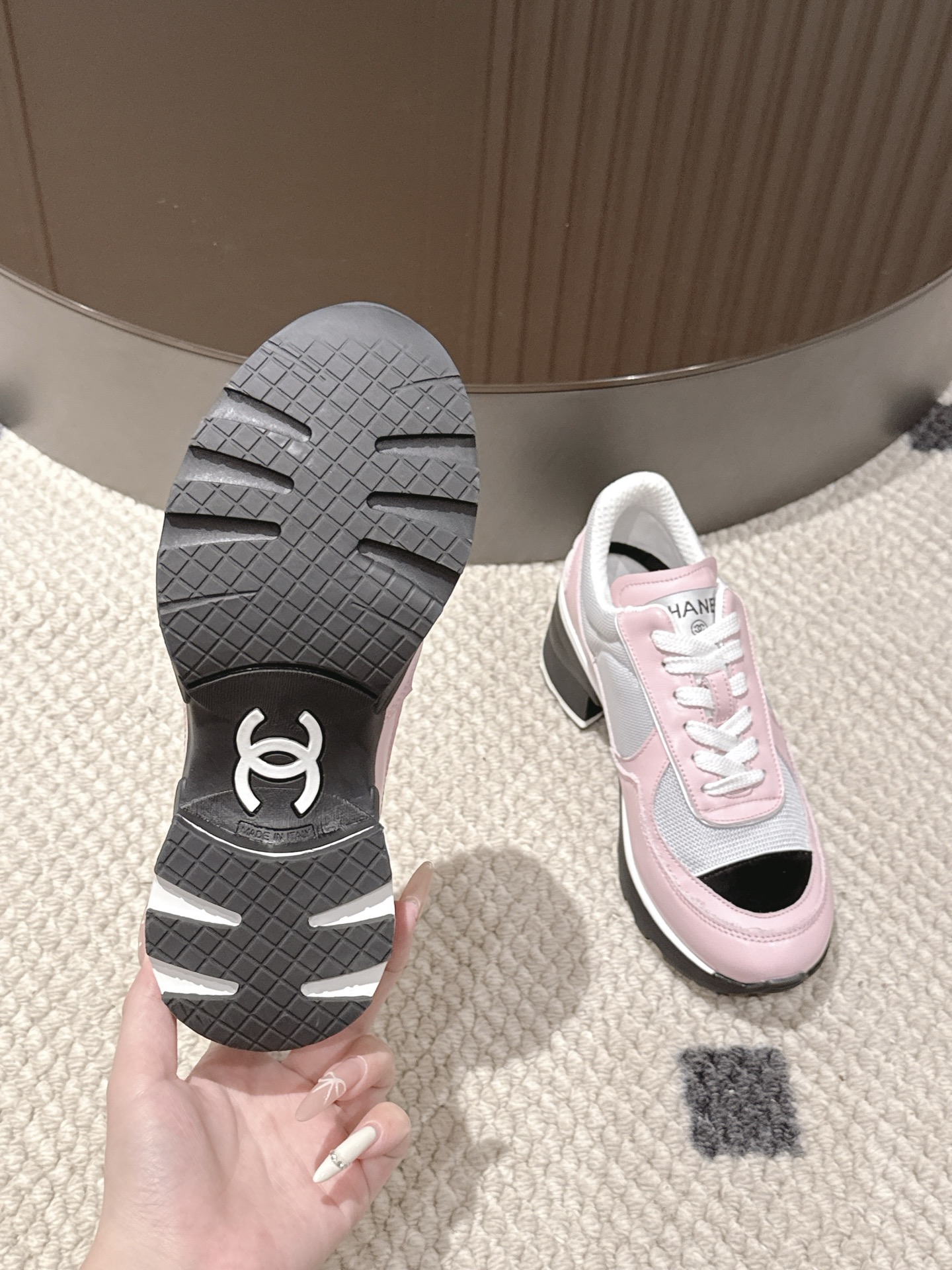Chanel Female Sneakers Pink L