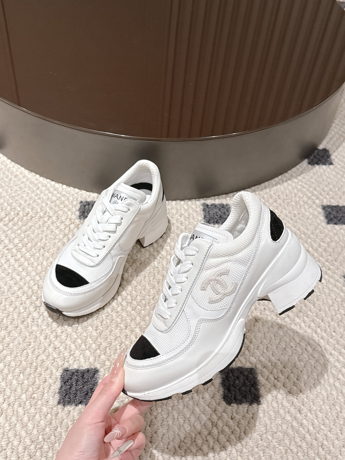 Chanel Female Sneakers Pink L