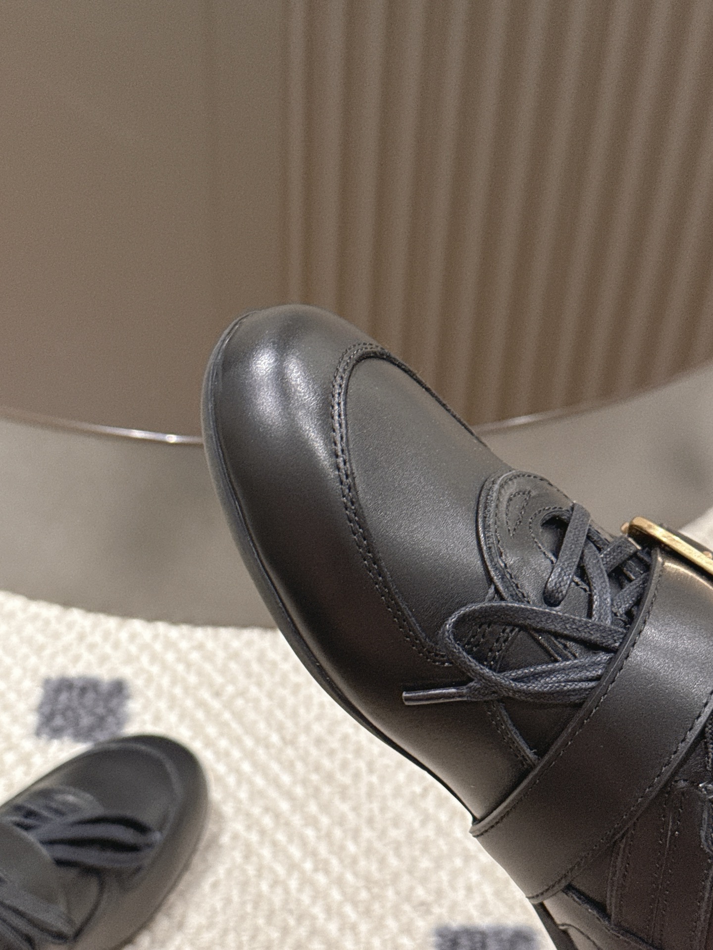 Miu Miu Female Leather Shoes Cow Leather Black M