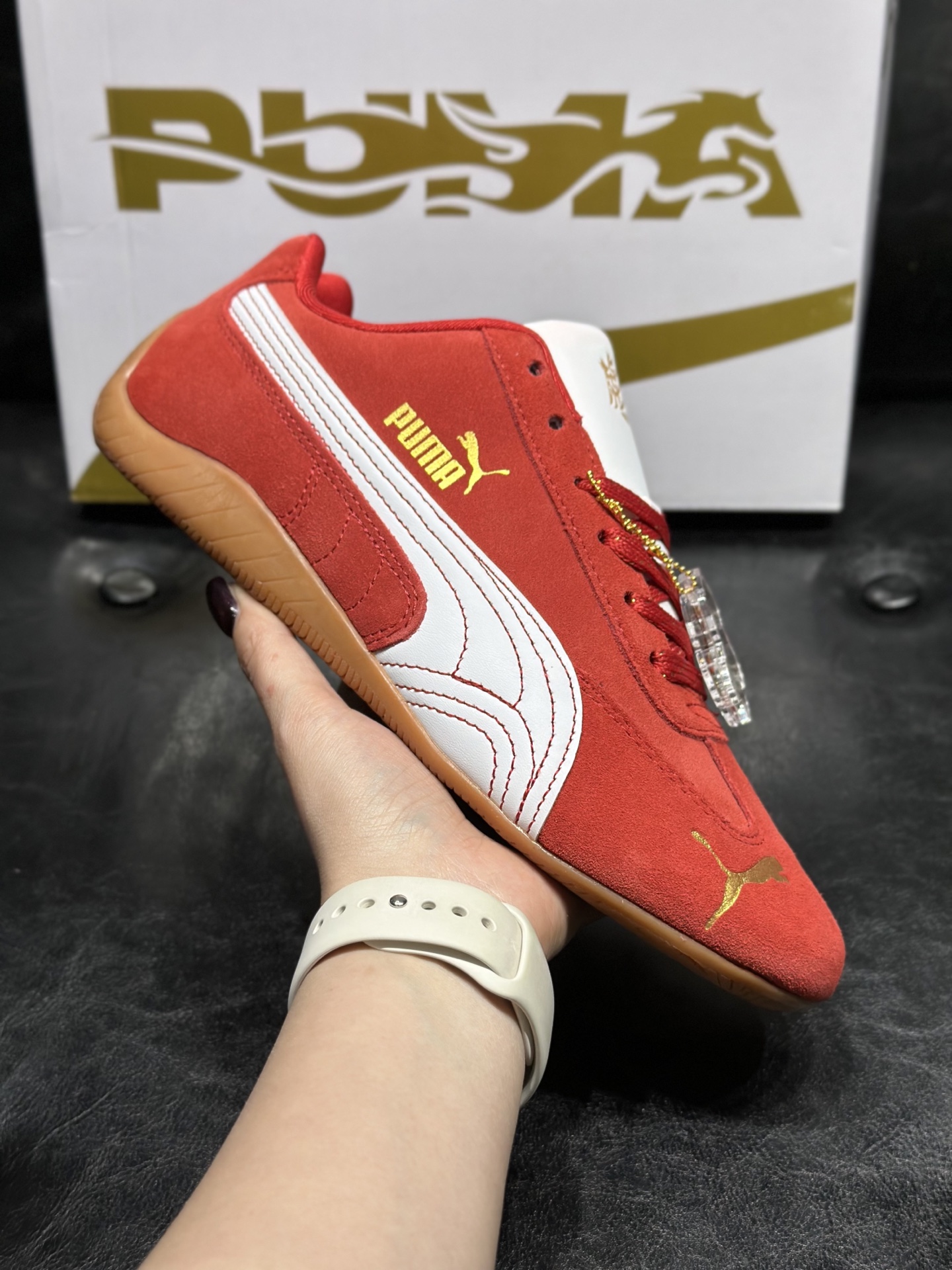 Male Board Shoes Red L-s