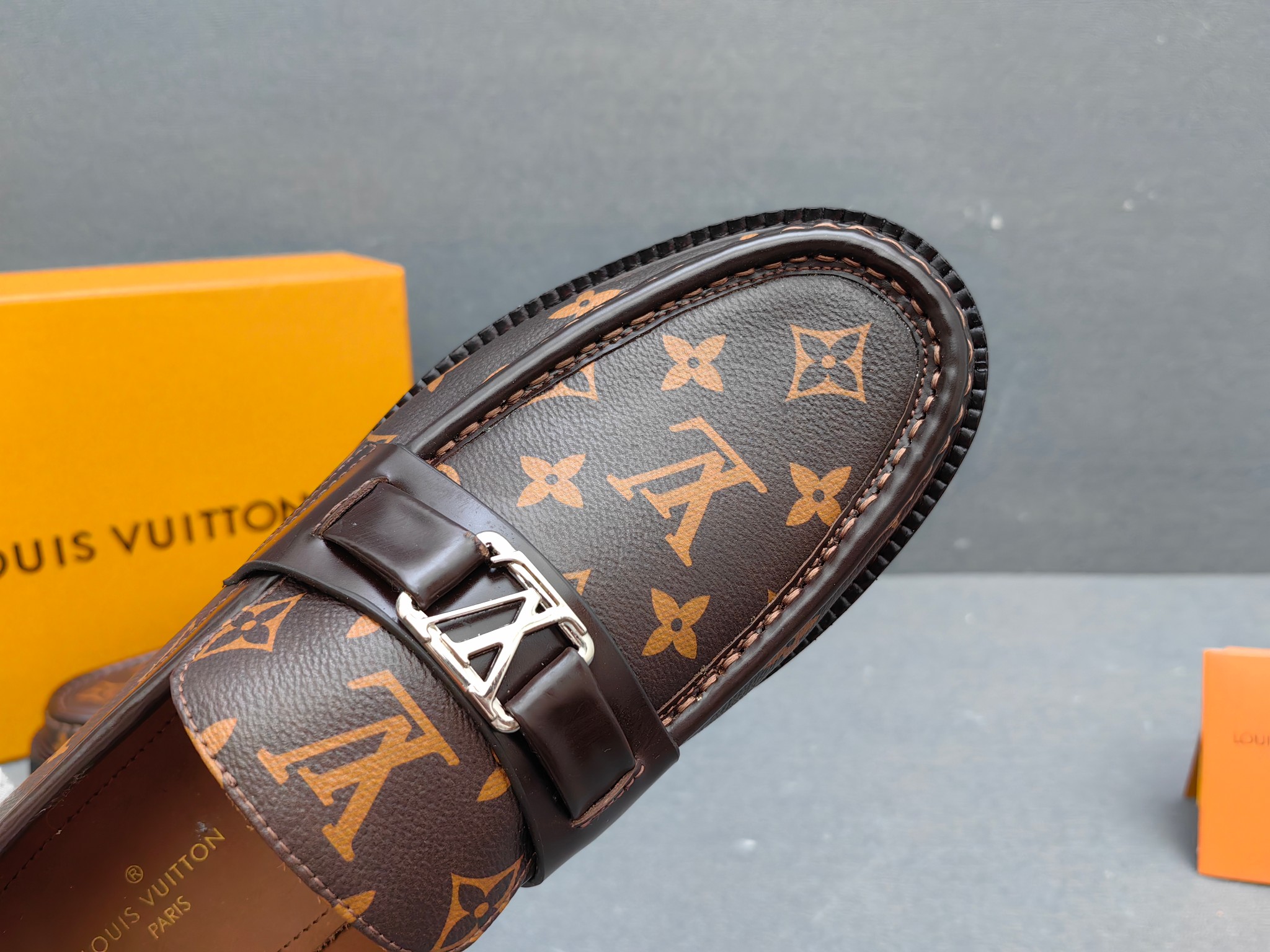 Louis Vuitton Male Loafers Real Leather L