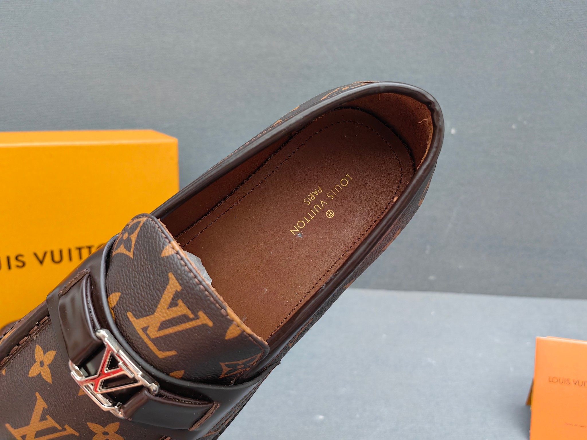 Louis Vuitton Male Loafers Real Leather L