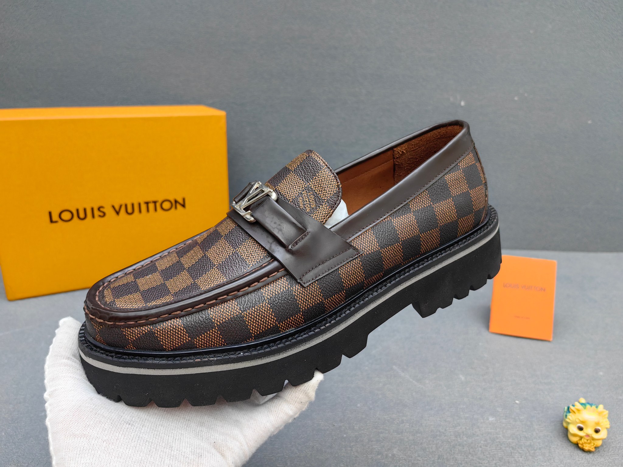 Louis Vuitton Male Loafers Real Leather L