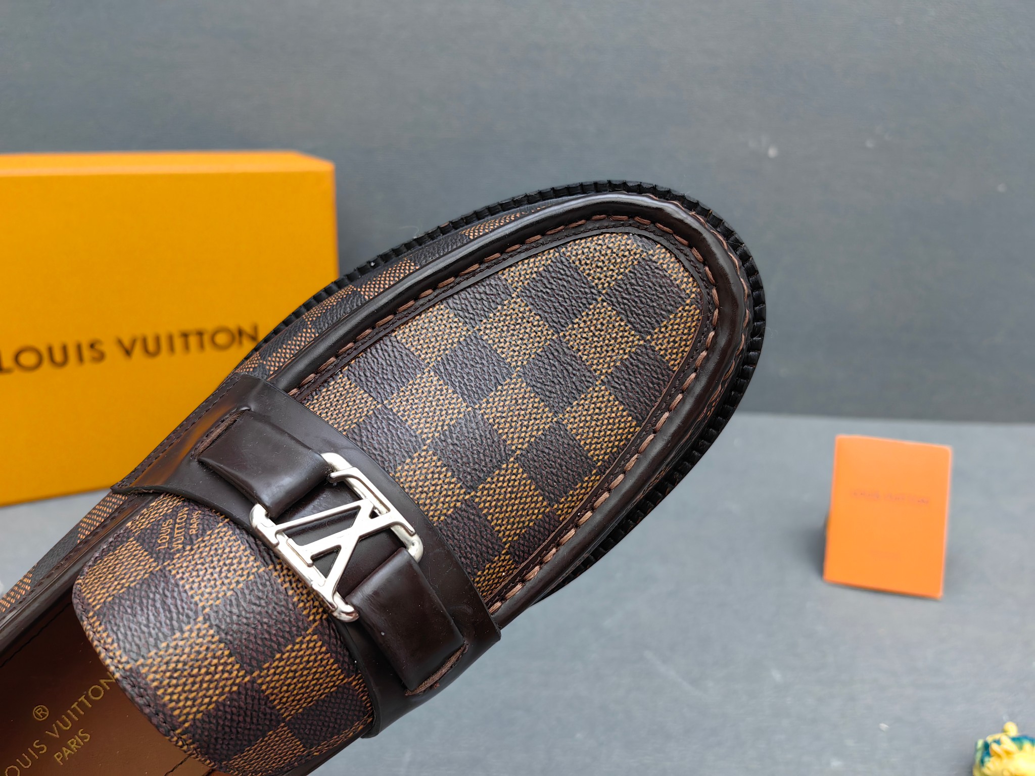 Louis Vuitton Male Loafers Real Leather L
