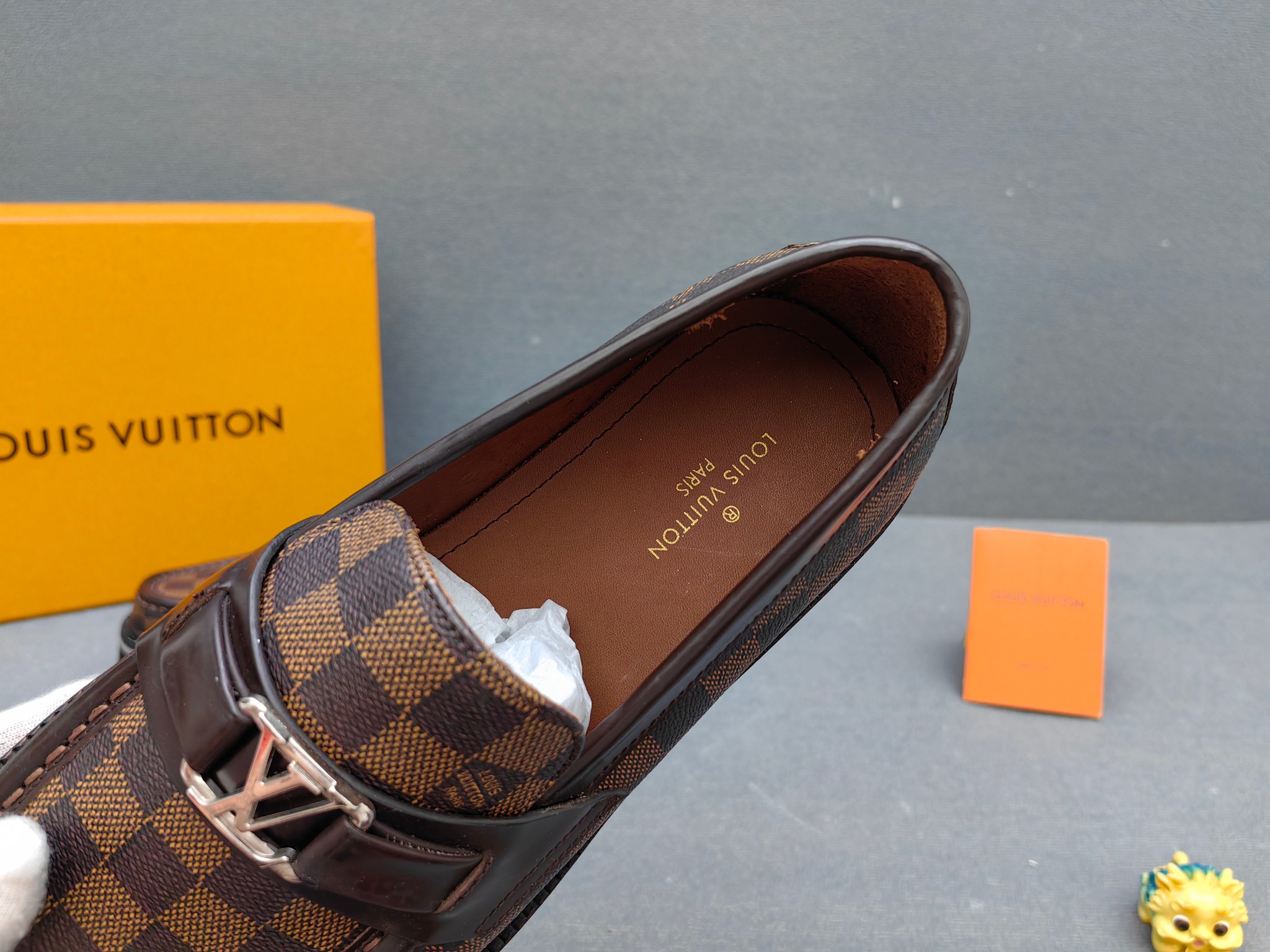 Louis Vuitton Male Loafers Real Leather L