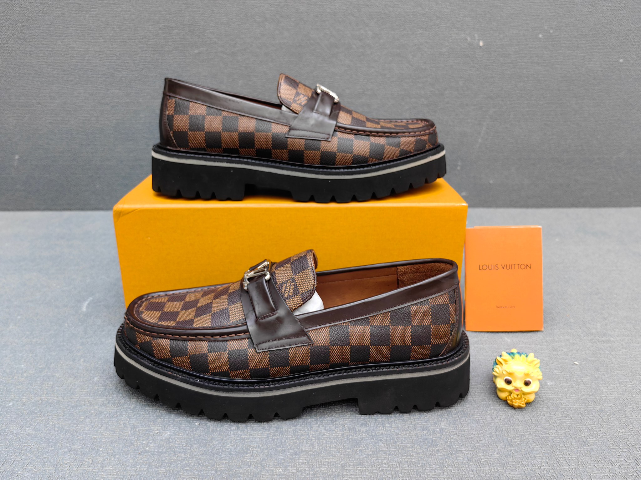 Louis Vuitton Male Loafers Real Leather L