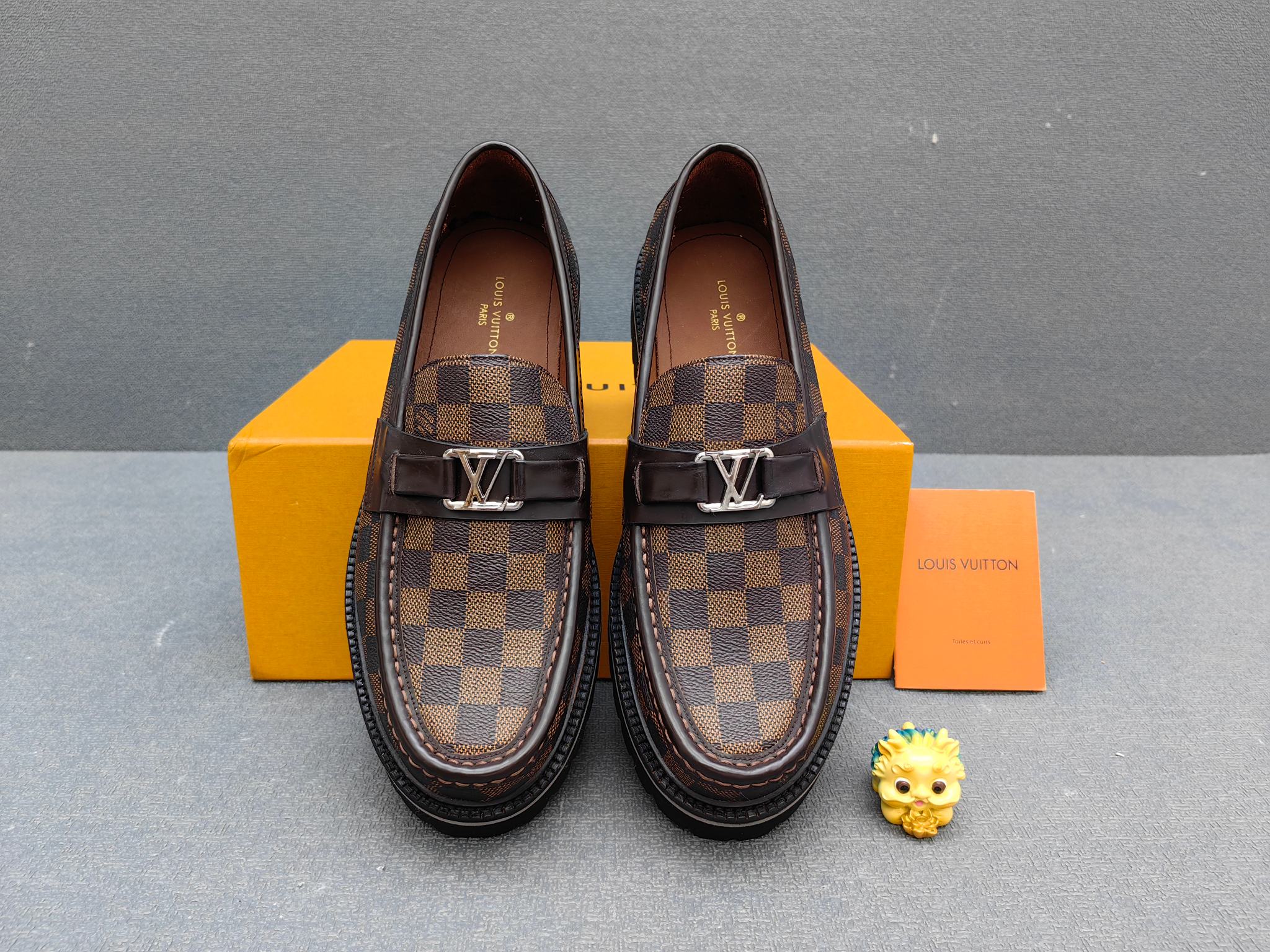 Louis Vuitton Male Loafers Real Leather L