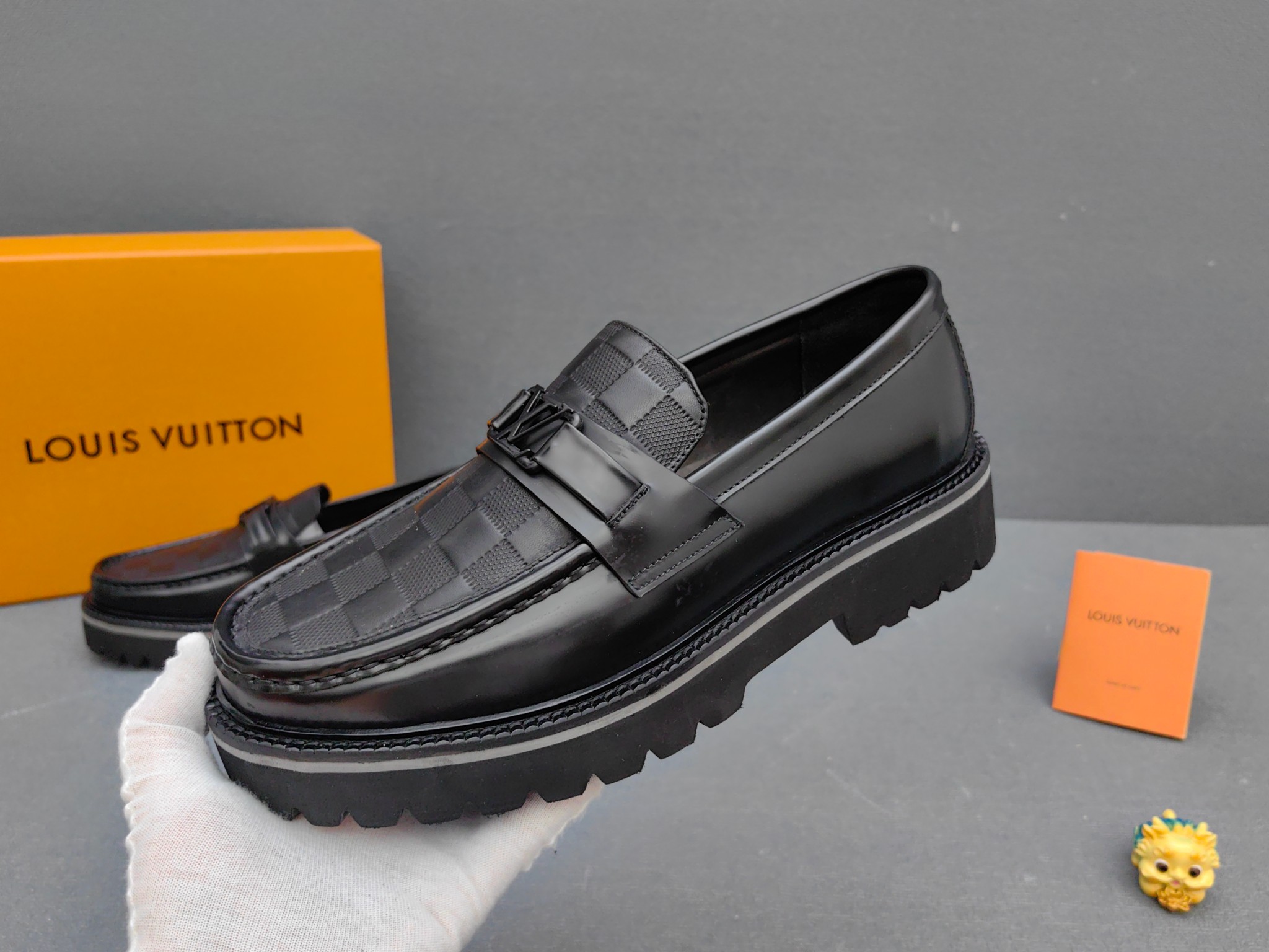 Louis Vuitton Male Loafers Real Leather L