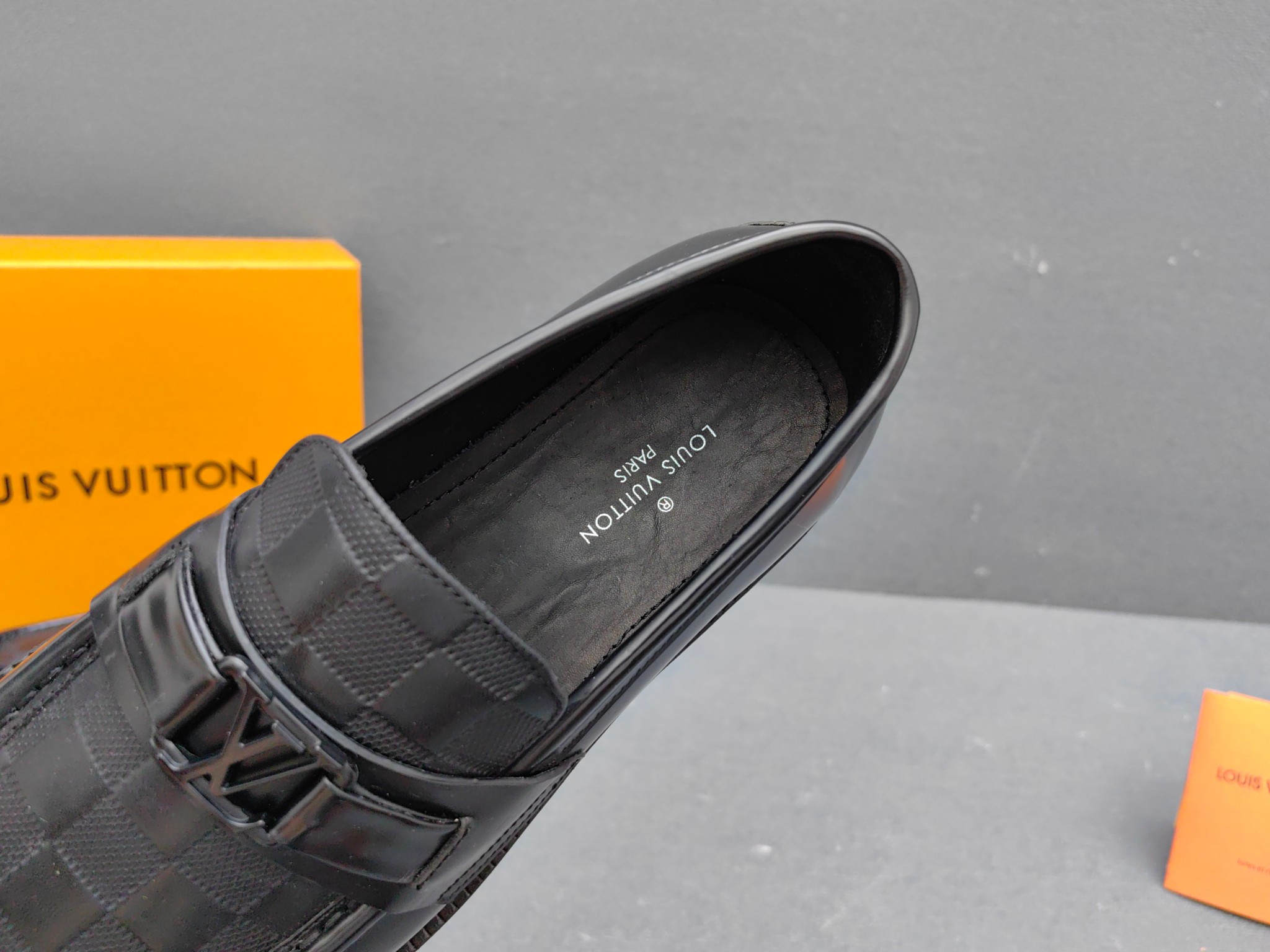 Louis Vuitton Male Loafers Real Leather L