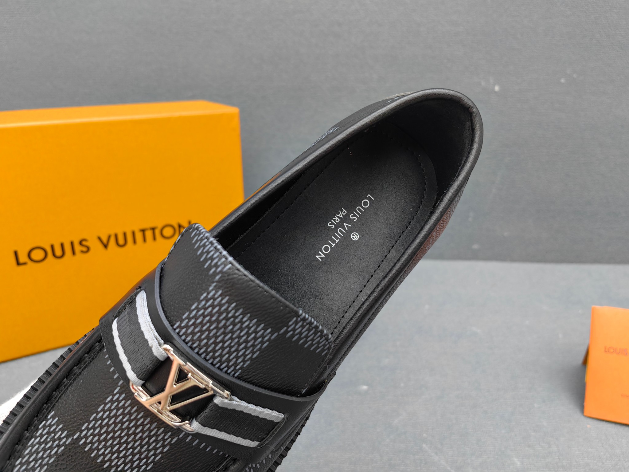 Louis Vuitton Male Loafers Real Leather L