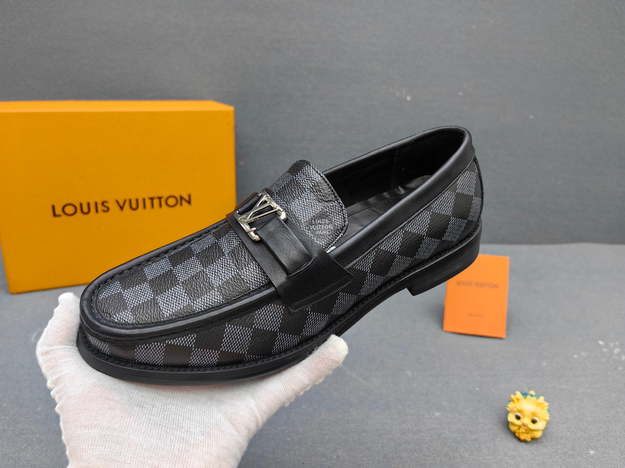 Louis Vuitton Male Loafers Real Leather L