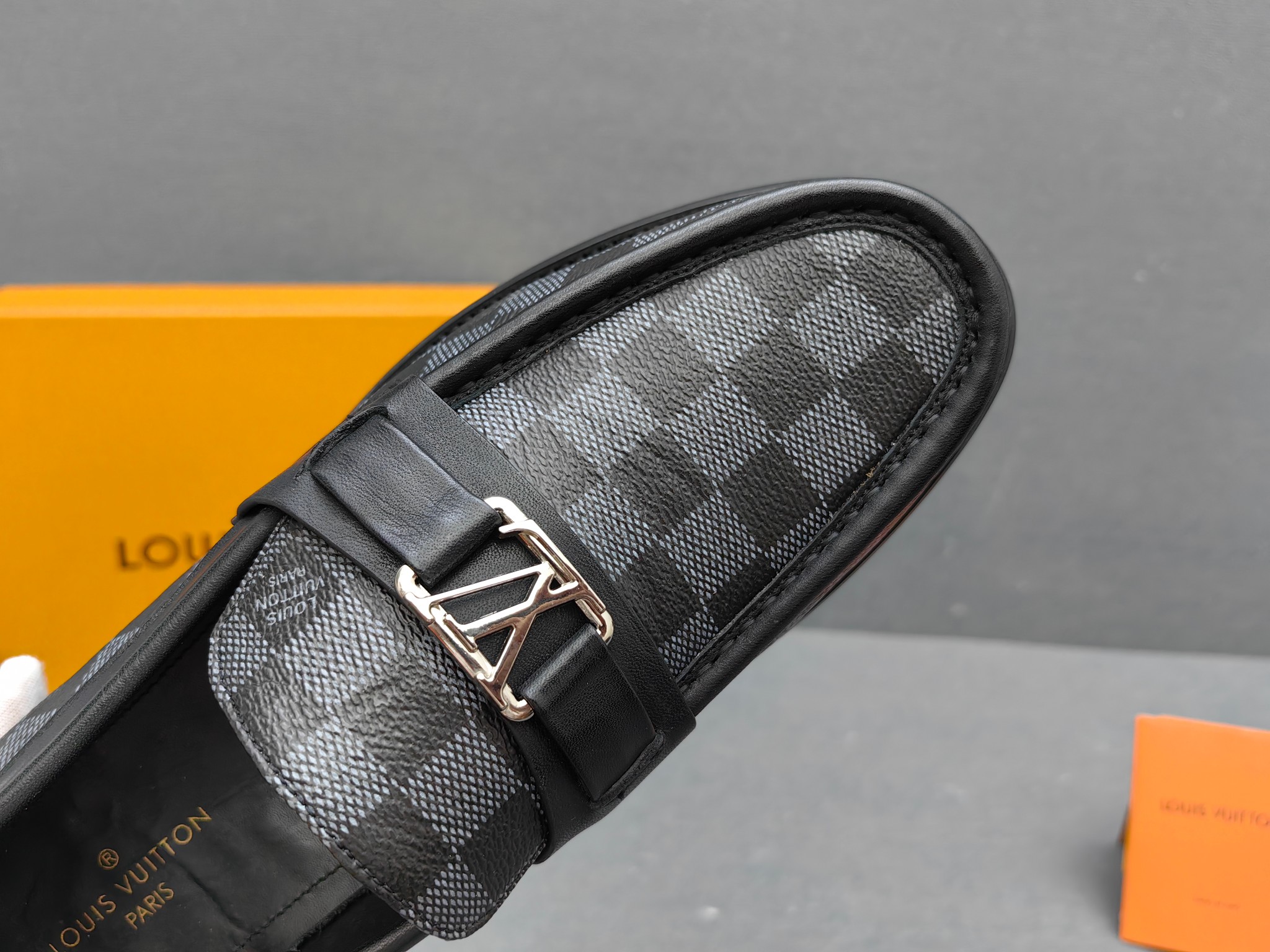 Louis Vuitton Male Loafers Real Leather L