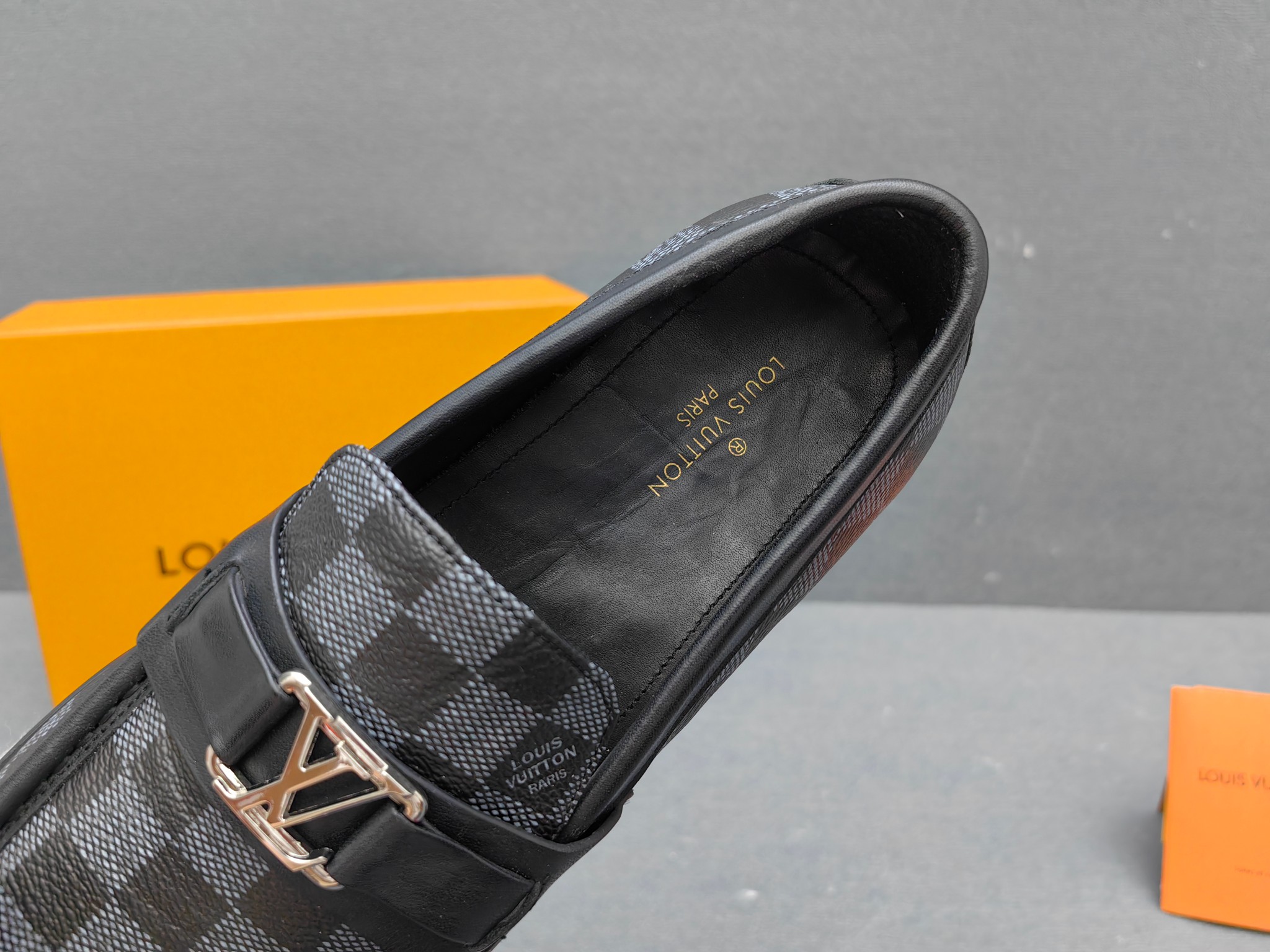 Louis Vuitton Male Loafers Real Leather L