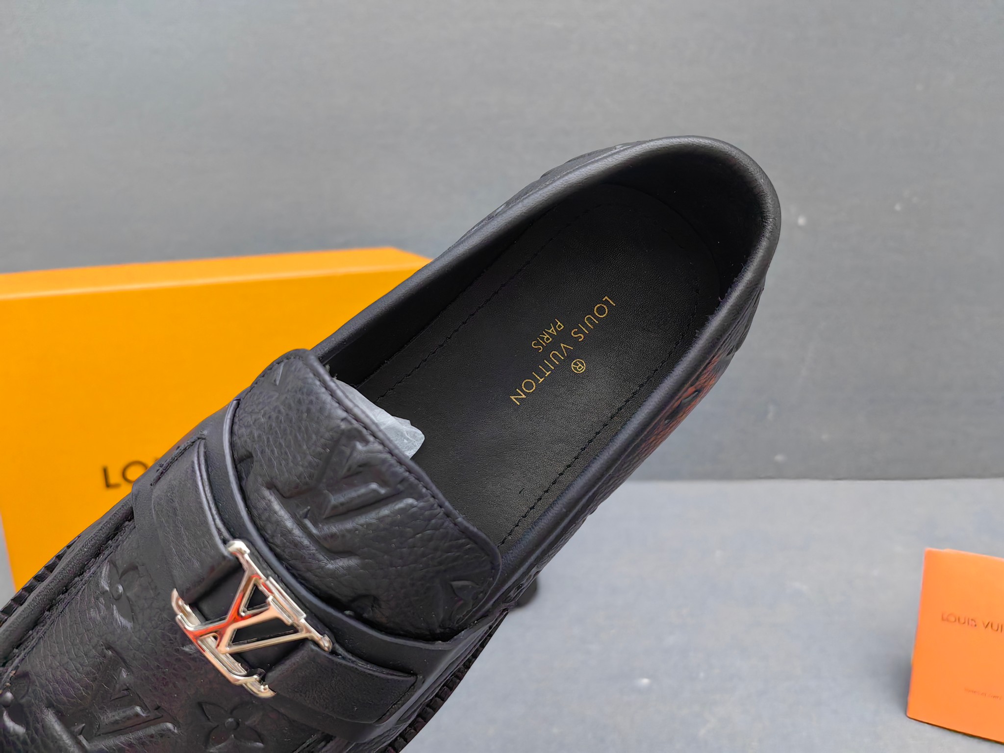 Louis Vuitton Male Loafers Real Leather L