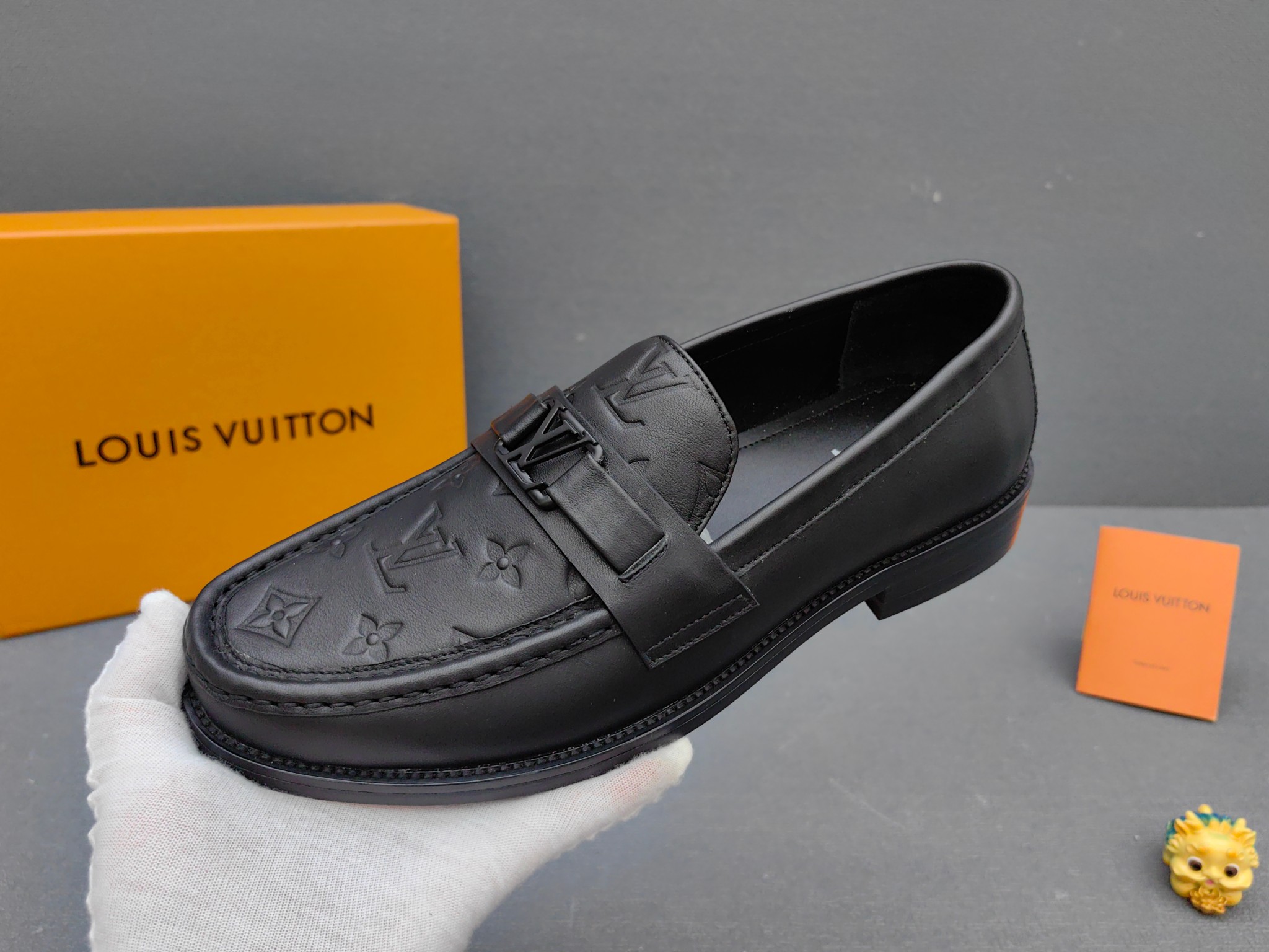 Louis Vuitton Male Loafers Real Leather L