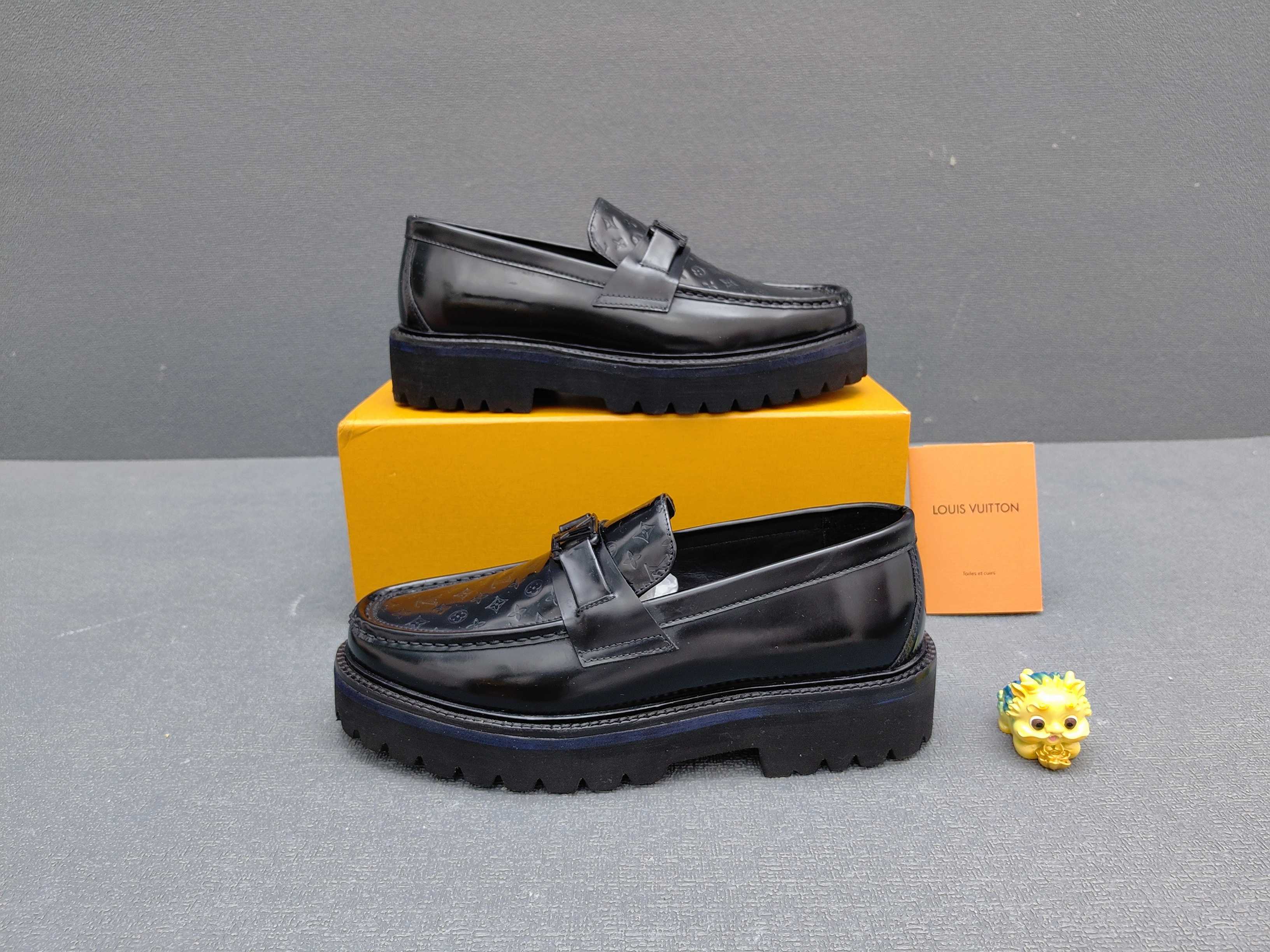 Louis Vuitton Male Loafers Real Leather L