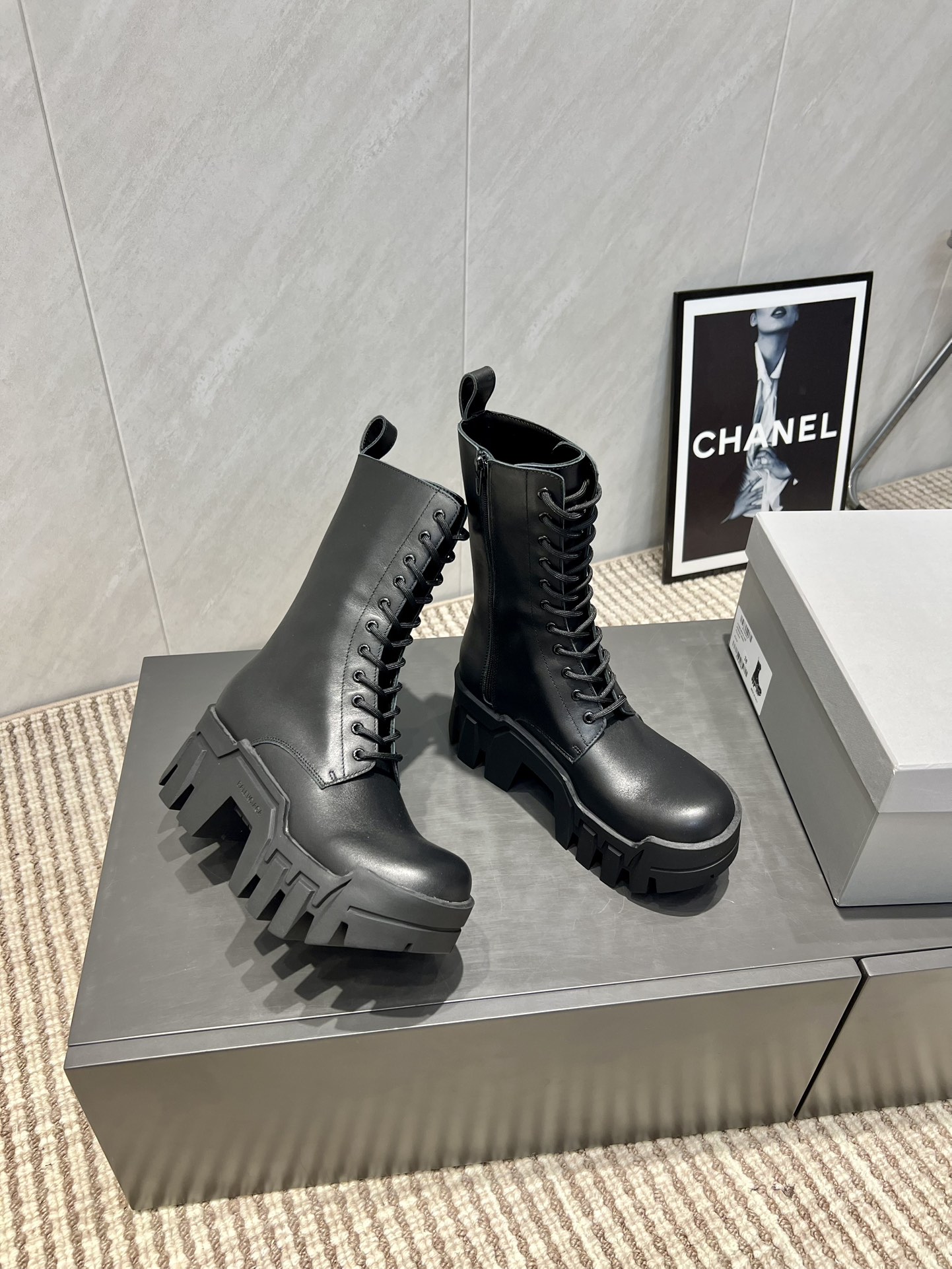 Balenciaga Male Boots Cow Leather L-s