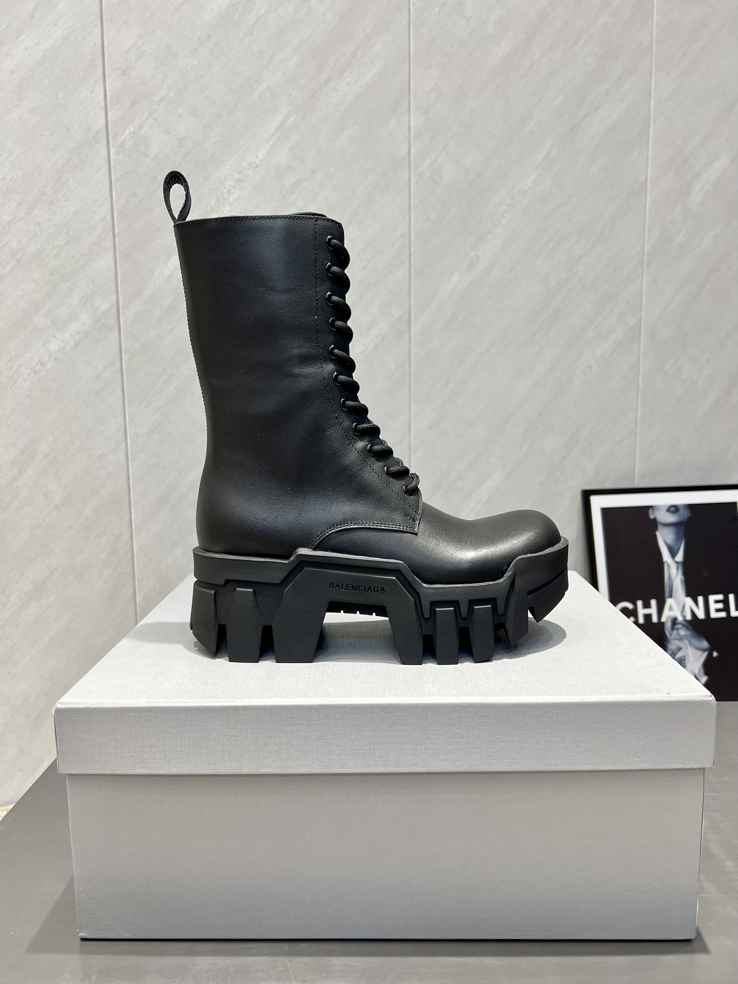 Balenciaga Male Boots Cow Leather L-s