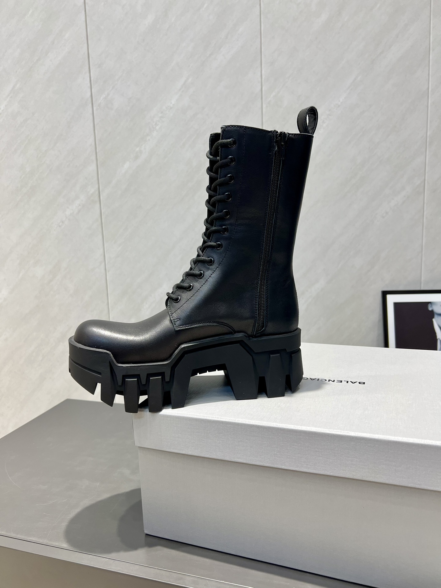 Balenciaga Male Boots Cow Leather L-s