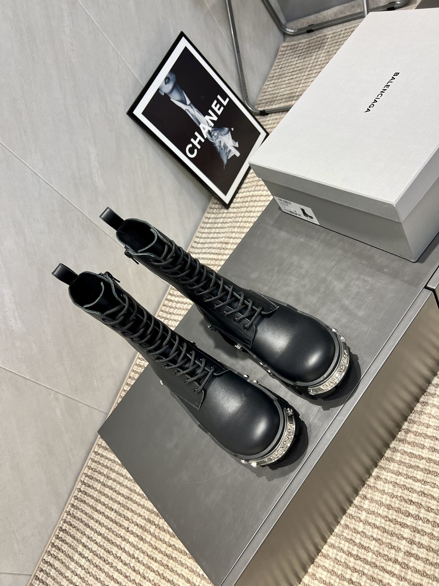 Balenciaga Male Boots Cow Leather L-s