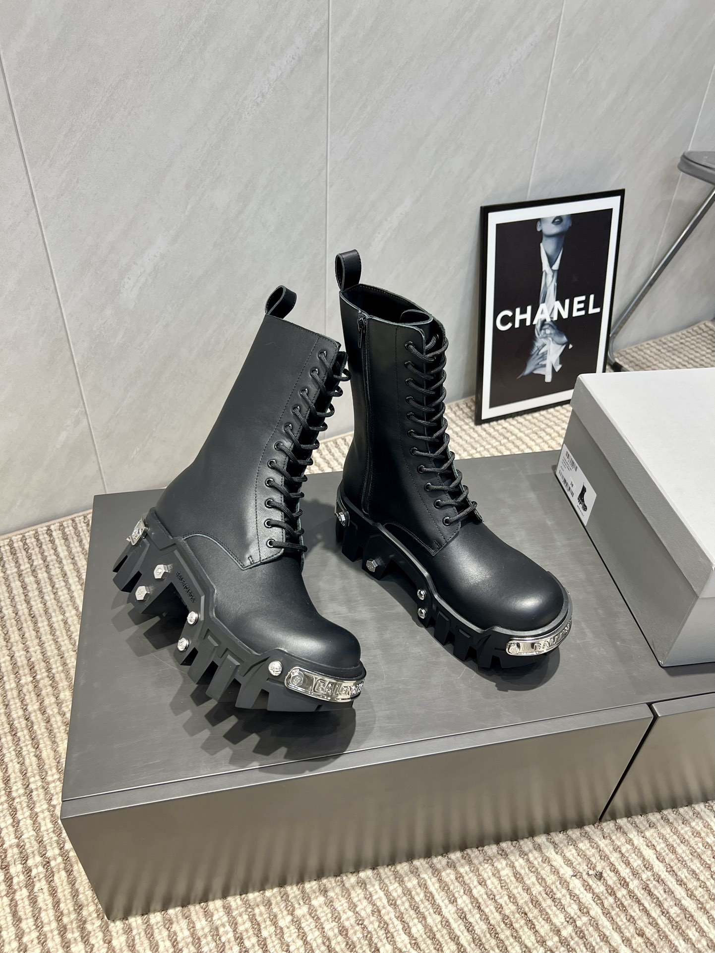 Balenciaga Male Boots Cow Leather L-s