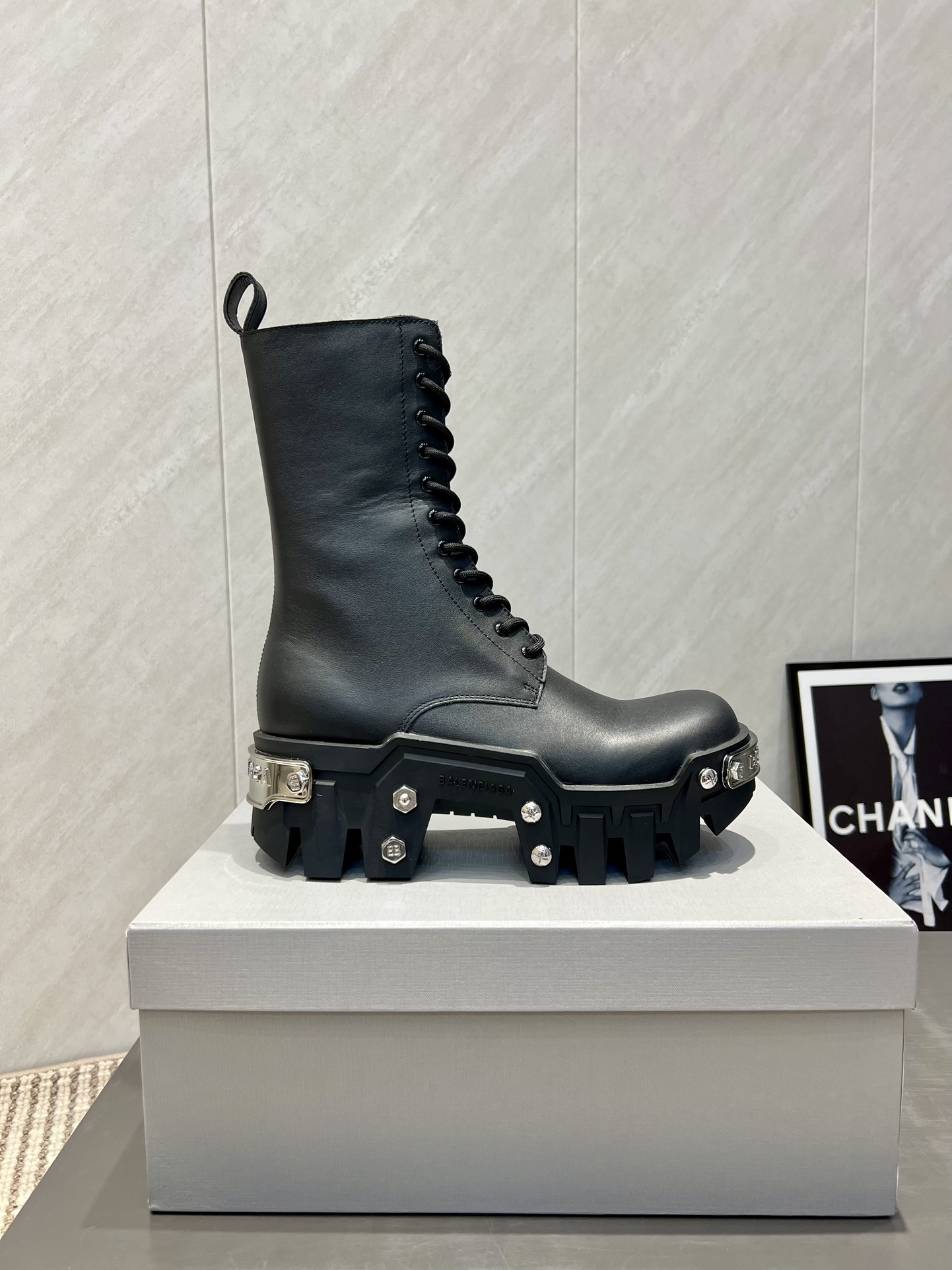 Balenciaga Male Boots Cow Leather L-s