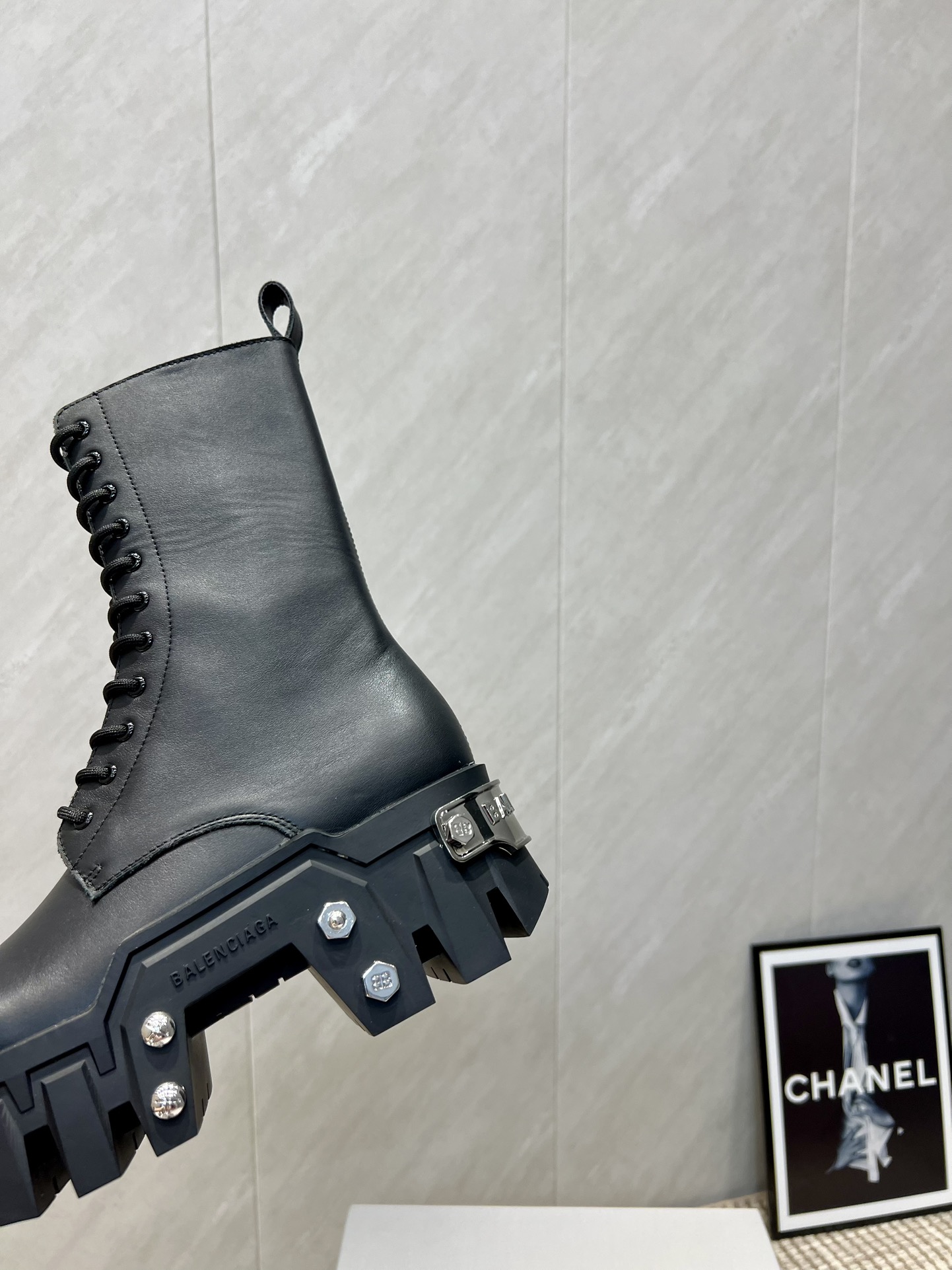 Balenciaga Male Boots Cow Leather L-s