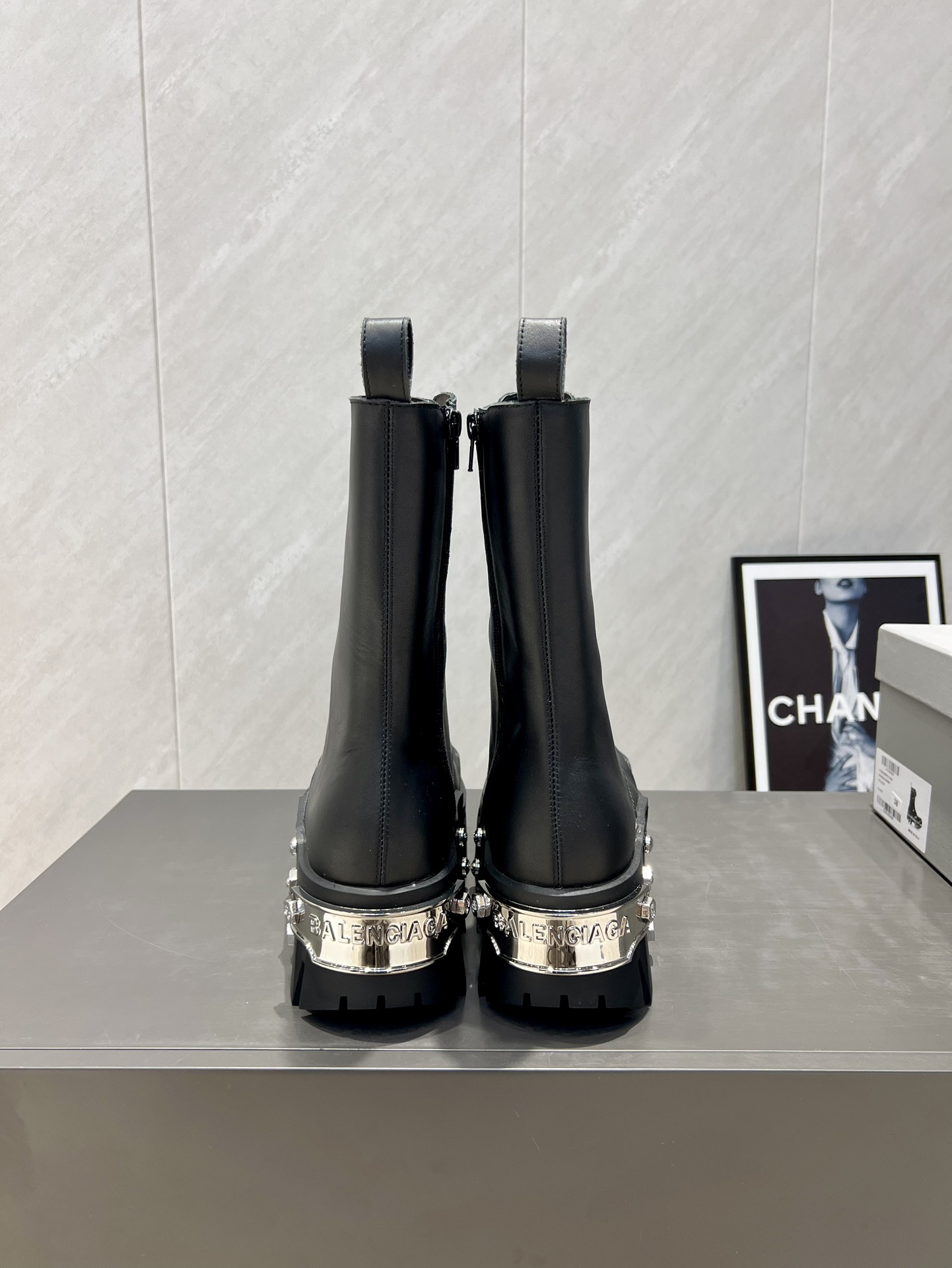 Balenciaga Male Boots Cow Leather L-s
