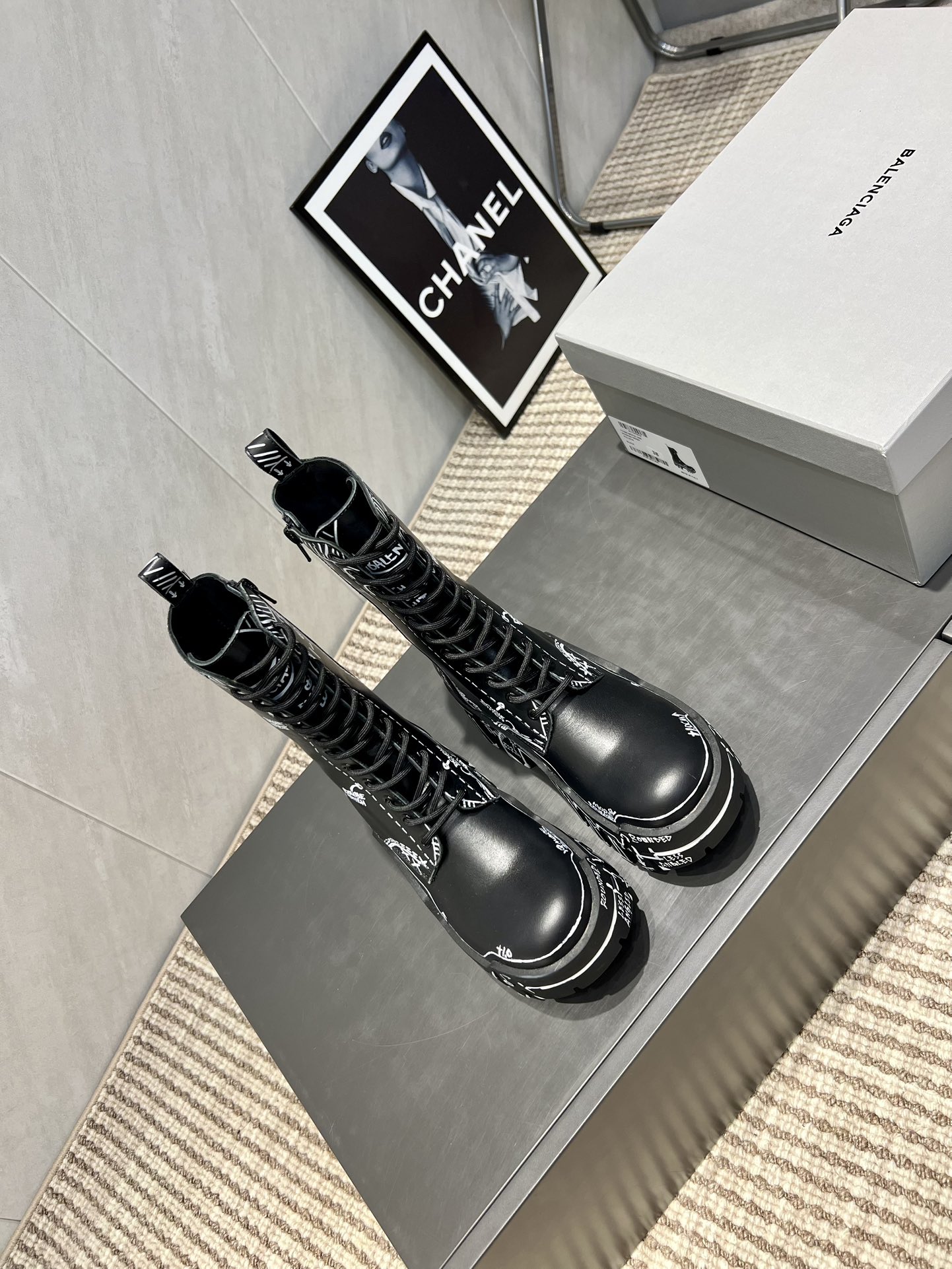 Balenciaga Male Boots Cow Leather L-s