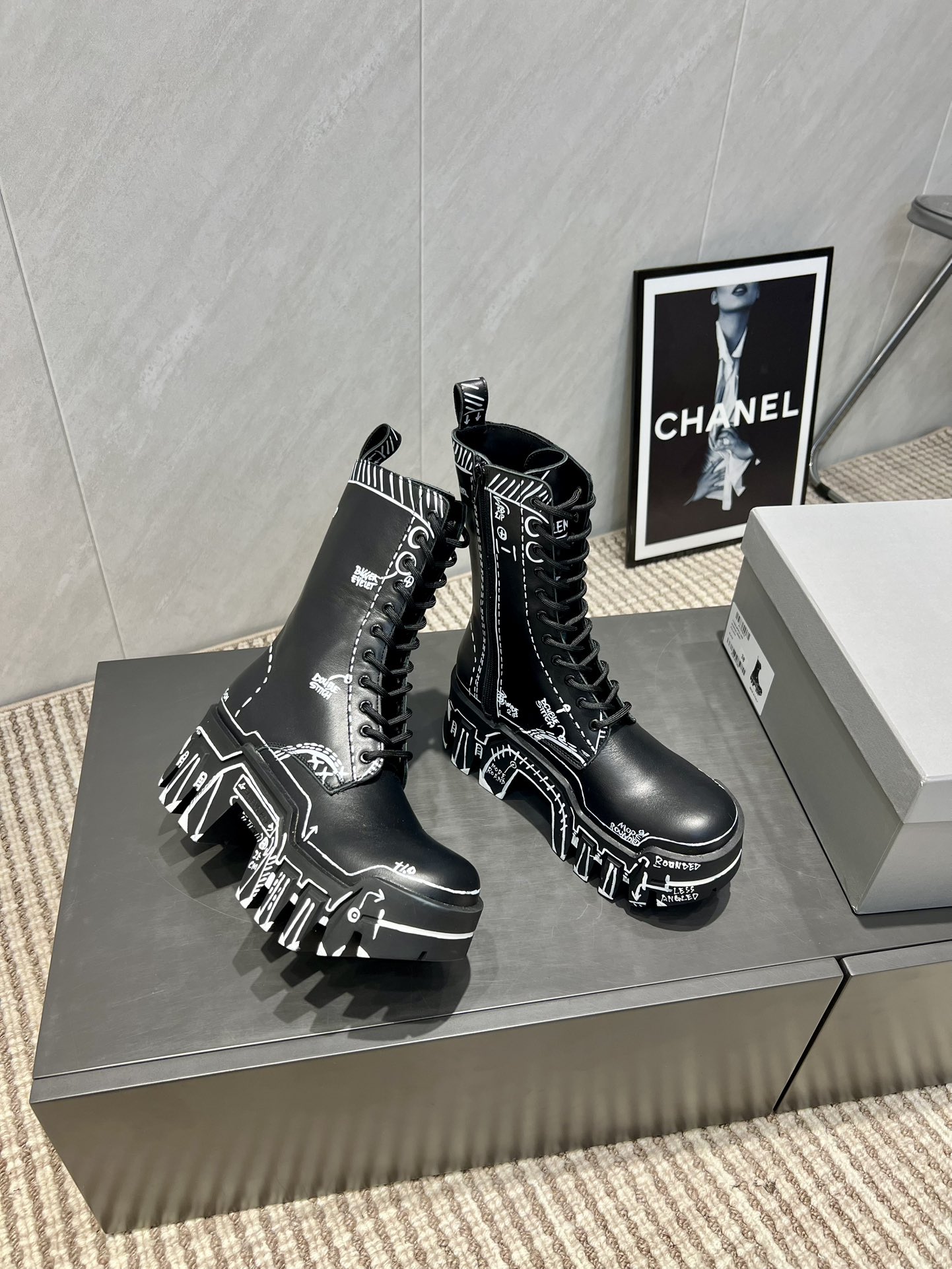 Balenciaga Male Boots Cow Leather L-s