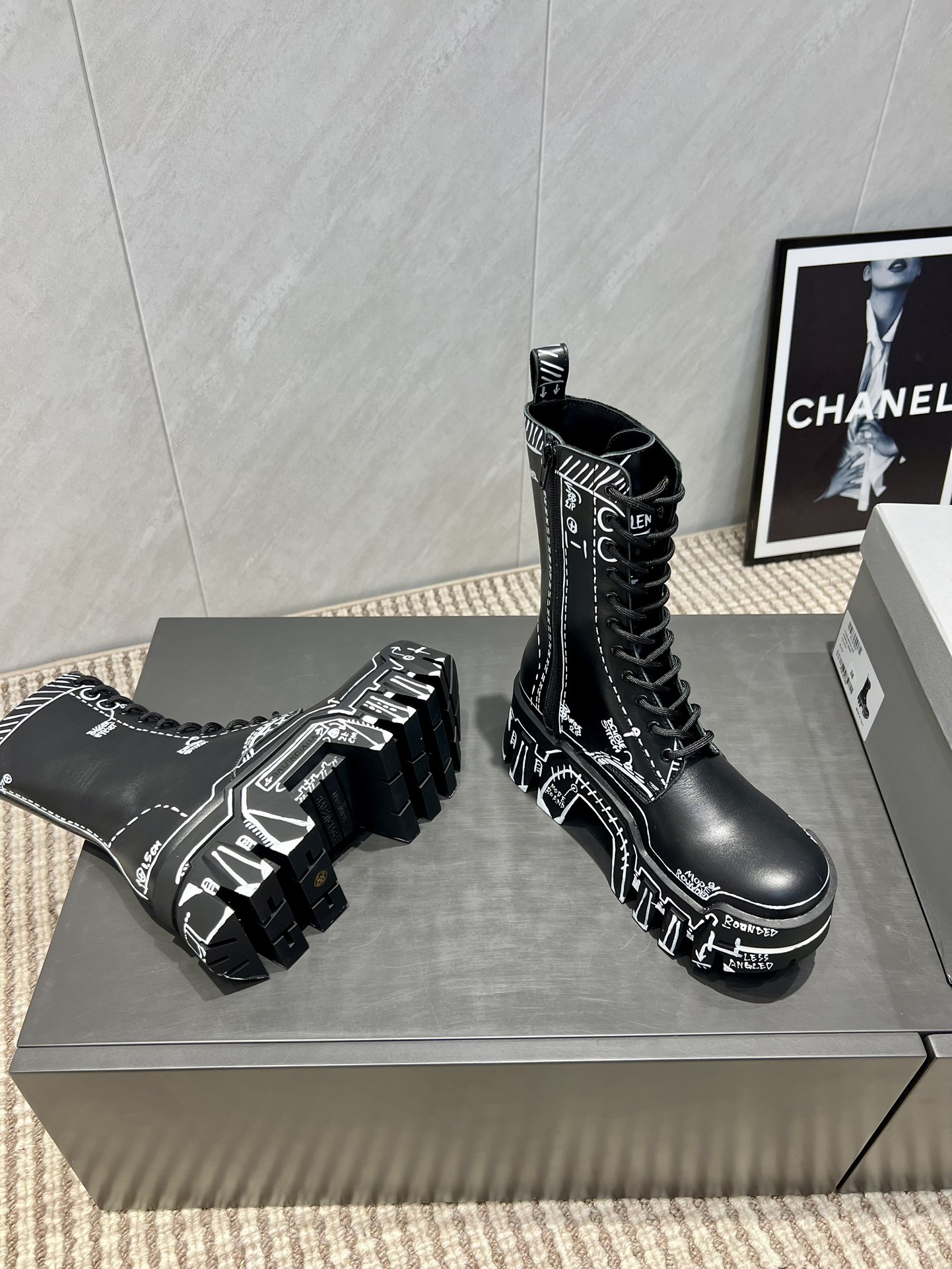 Balenciaga Male Boots Cow Leather L-s