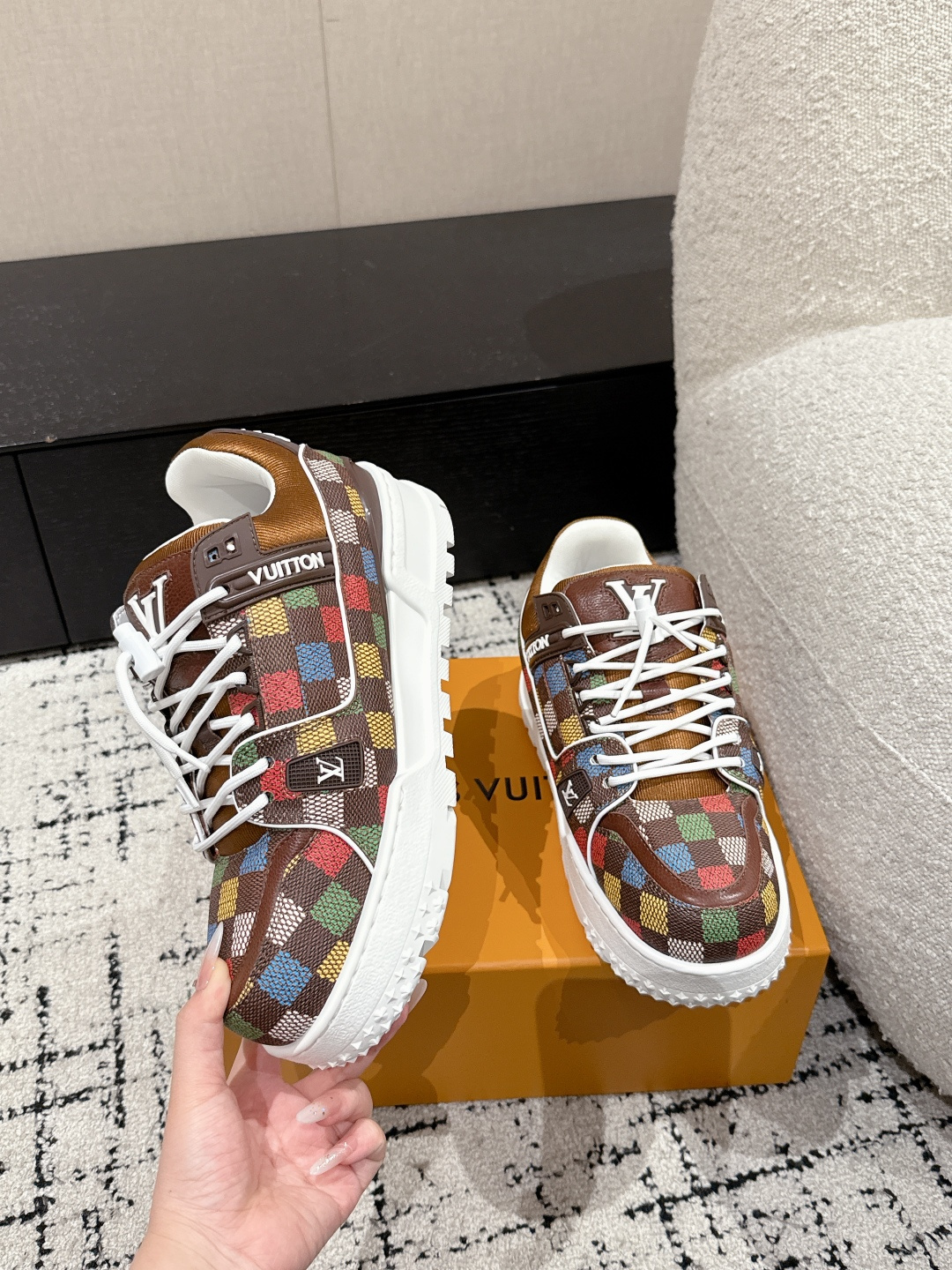 Louis Vuitton Male Sneakers Breathable M-l-s
