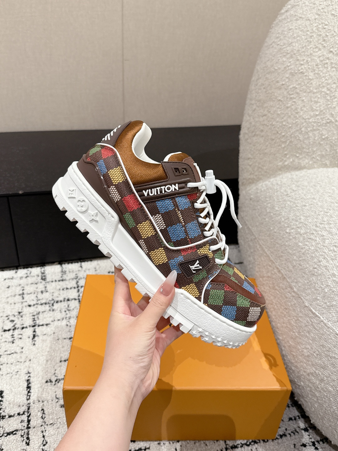 Louis Vuitton Male Sneakers Breathable M-l-s