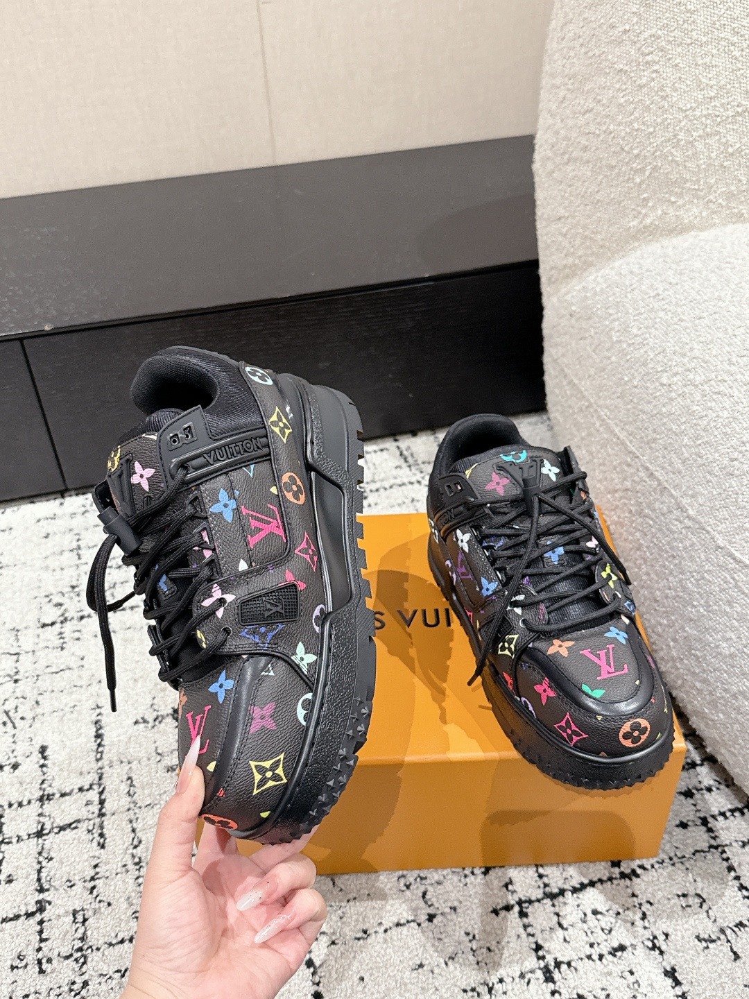 Louis Vuitton Male Sneakers Breathable M-l-s