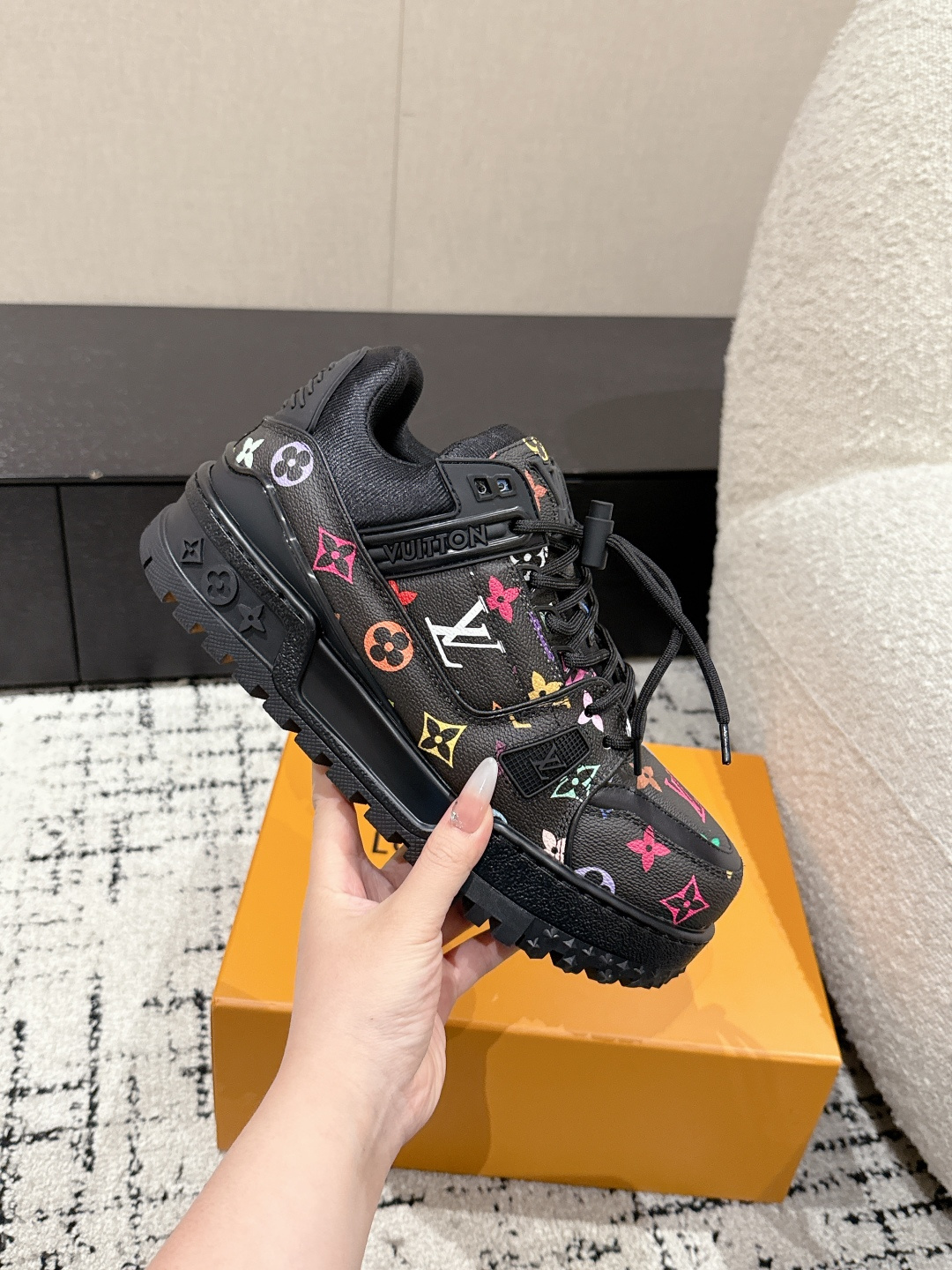 Louis Vuitton Male Sneakers Breathable M-l-s