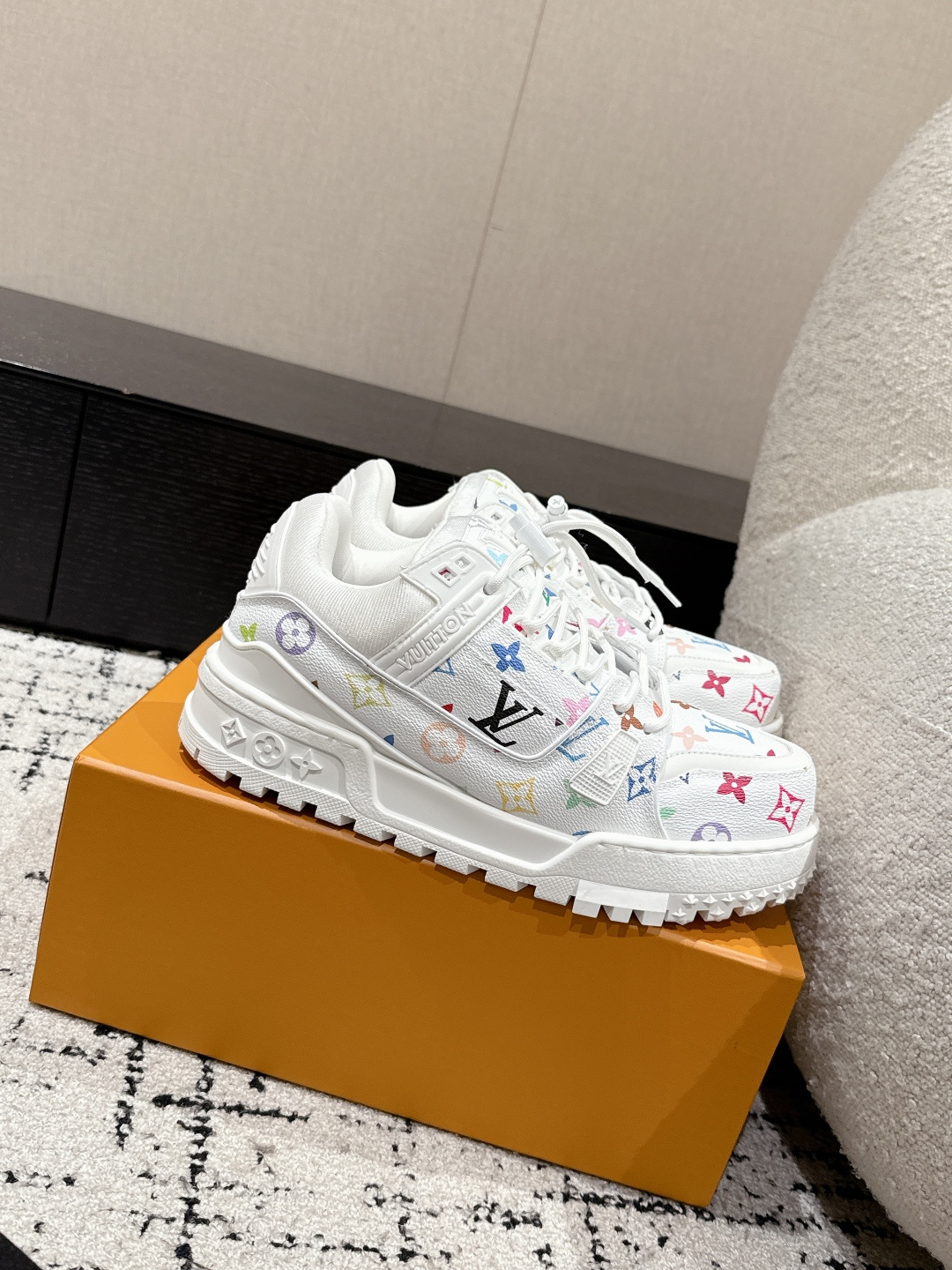 Louis Vuitton Male Sneakers Breathable M-l-s